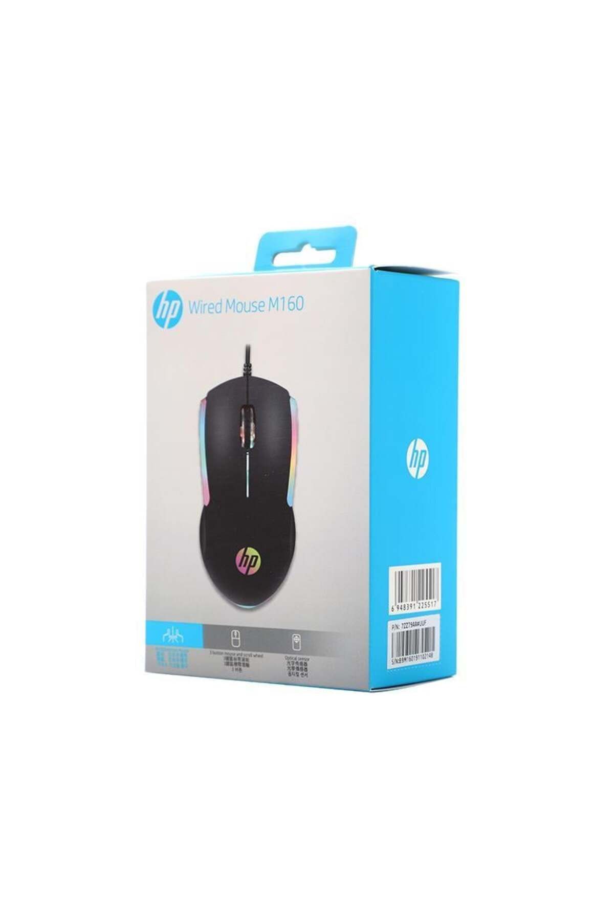 HP M160 Rgb Işıklı Kablolu Usb Gaming Mouse Ve Gaming Oyuncu 700x350mm Mouse Pad