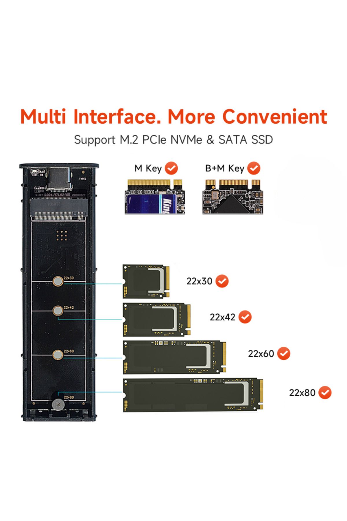 KINGSPEC M.2 NVME 2in1(ngff-nvme)