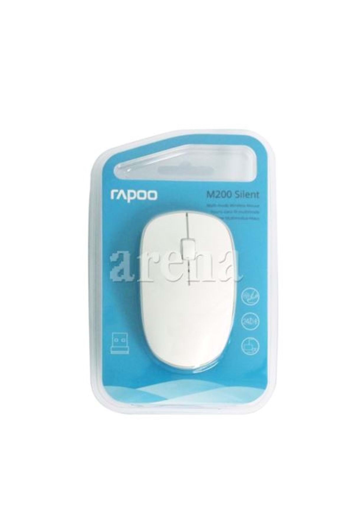 Rapoo M200 Beyaz Kablosuz 1300dpı Çok Modlu Sessiz Tıklama Mouse