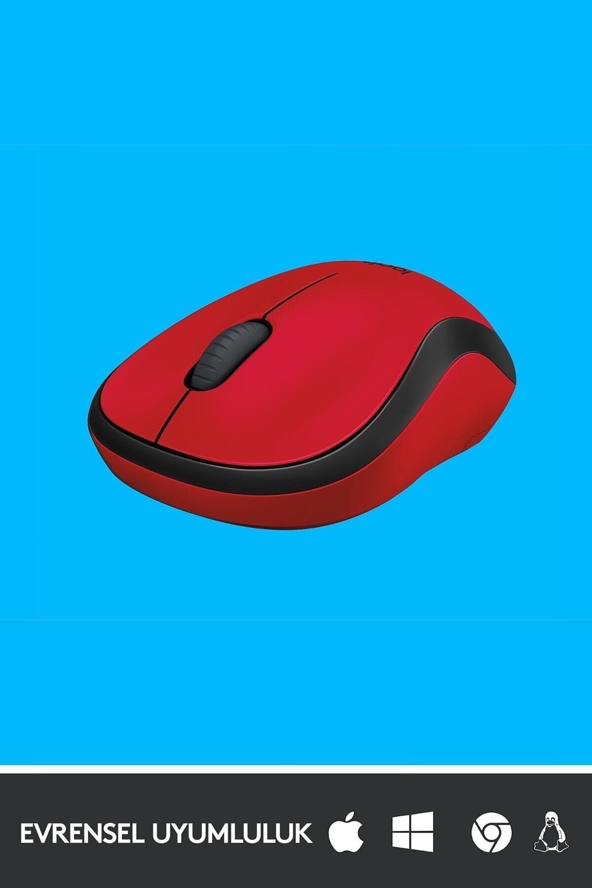 Logitech M220 Sessiz Kompakt Kablosuz Mouse  Kırmızı Store Yeni Model Desen 976748