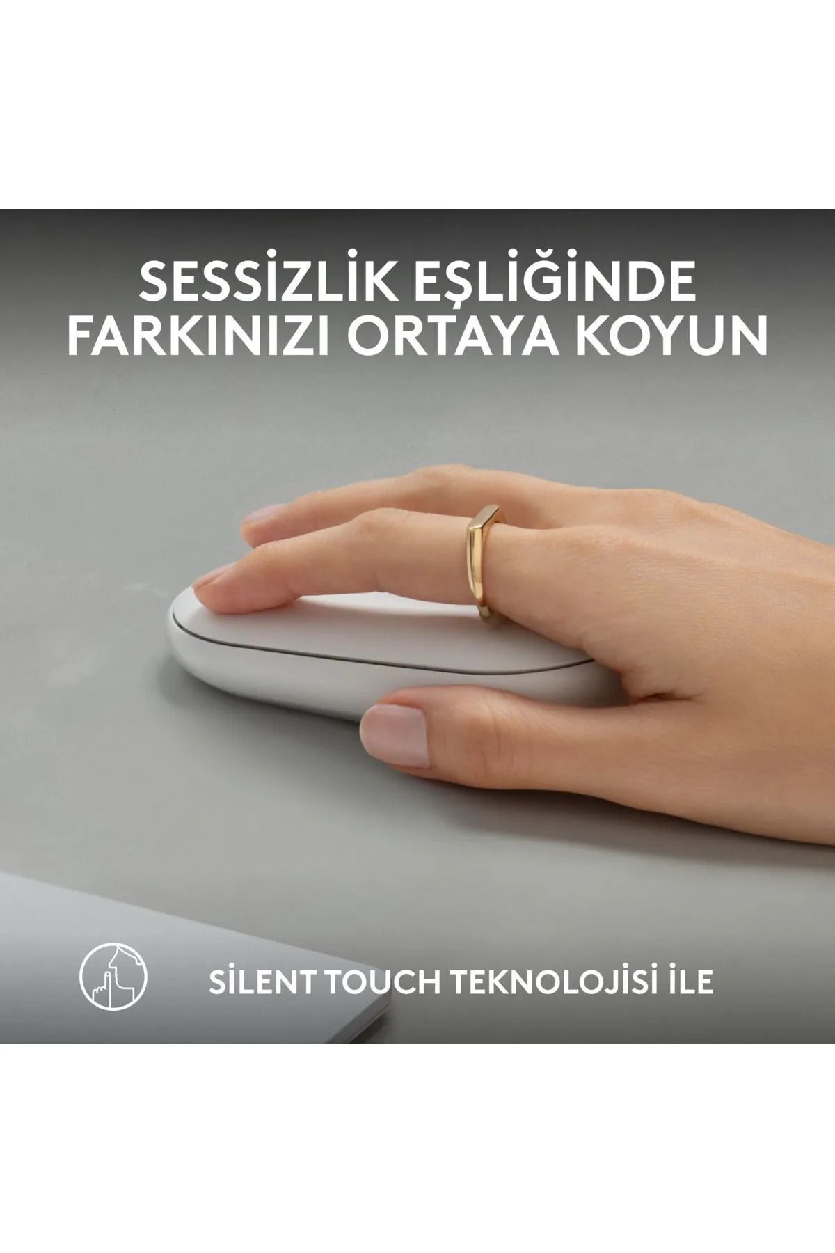 TEKNOMATİK M350 PEBBLE MOUSE 2.4GHZ USB WİRELESS VE BLUETOOTHLU SESSİZ