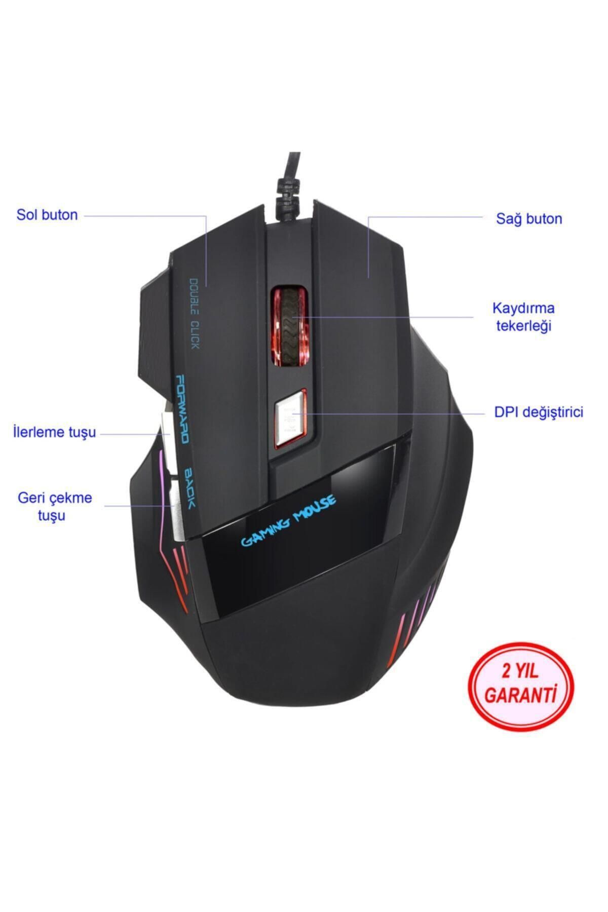 Azemax M6 Rgb Makro Pro Gaming Mouse 3200dpi 6 Düğmeli Oyuncu Mouse