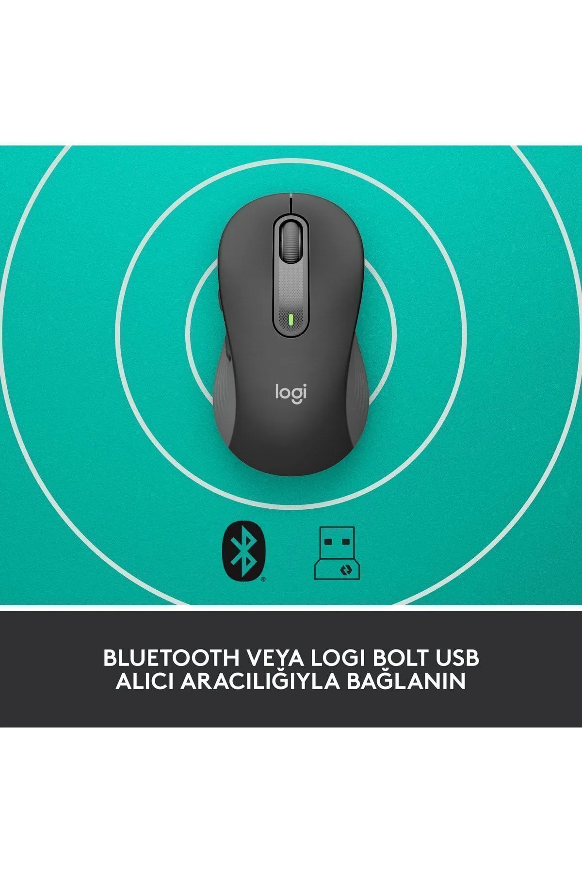 Logitech M650 Küçük Ve Orta Boy Sağ El Için Sessiz Kablosuz Mouse - Siyah