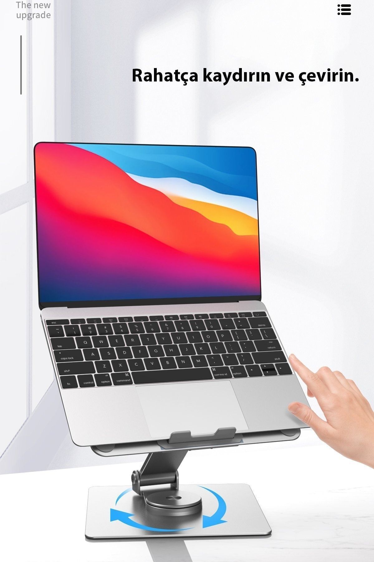 teknosepetim Macbook Laptop Bilgisayar Standı Notebook Özel Yükseltici Stand Tablet Tutucu Ayarlı Metal 360