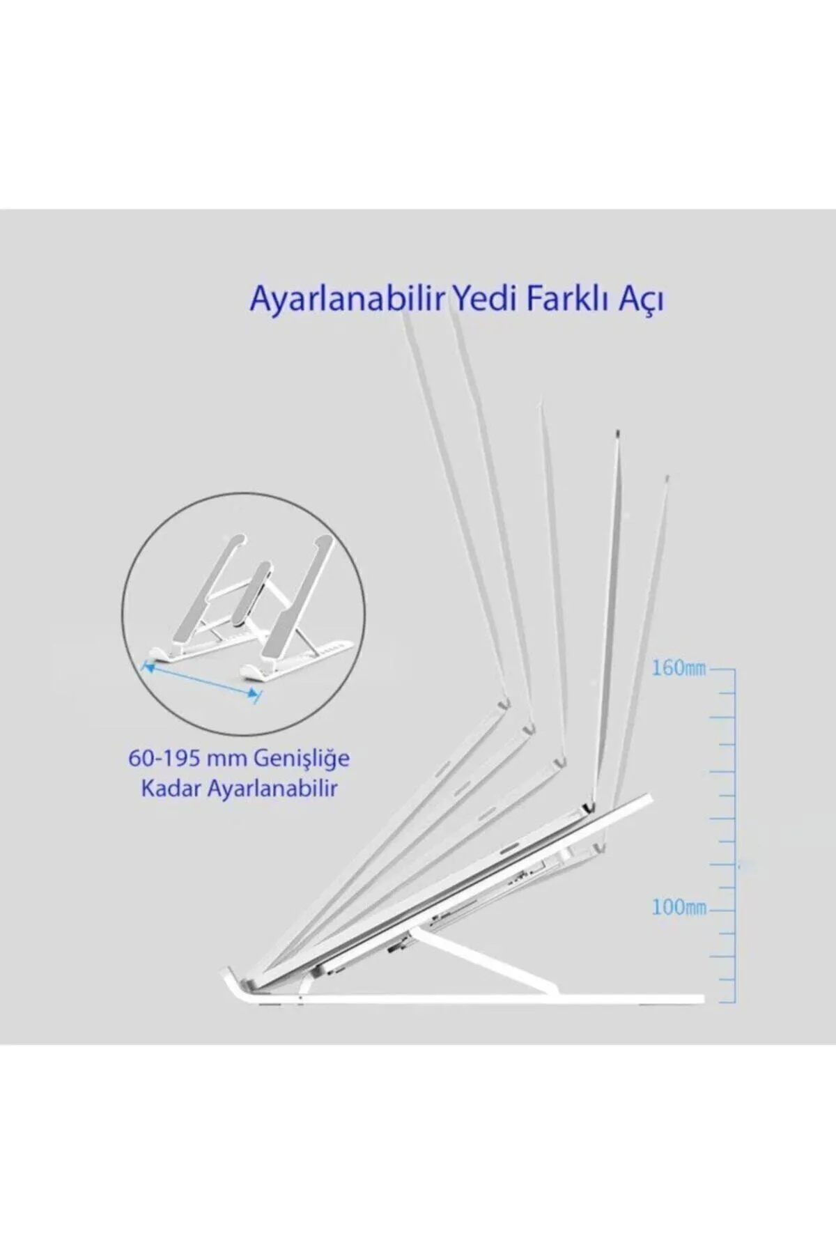 Aırstorr Macbook Laptop Bilgisayar Standı Notebook Özel Yükseltici Stand Tablet Tutucu Ayarlı Metal Airstorr