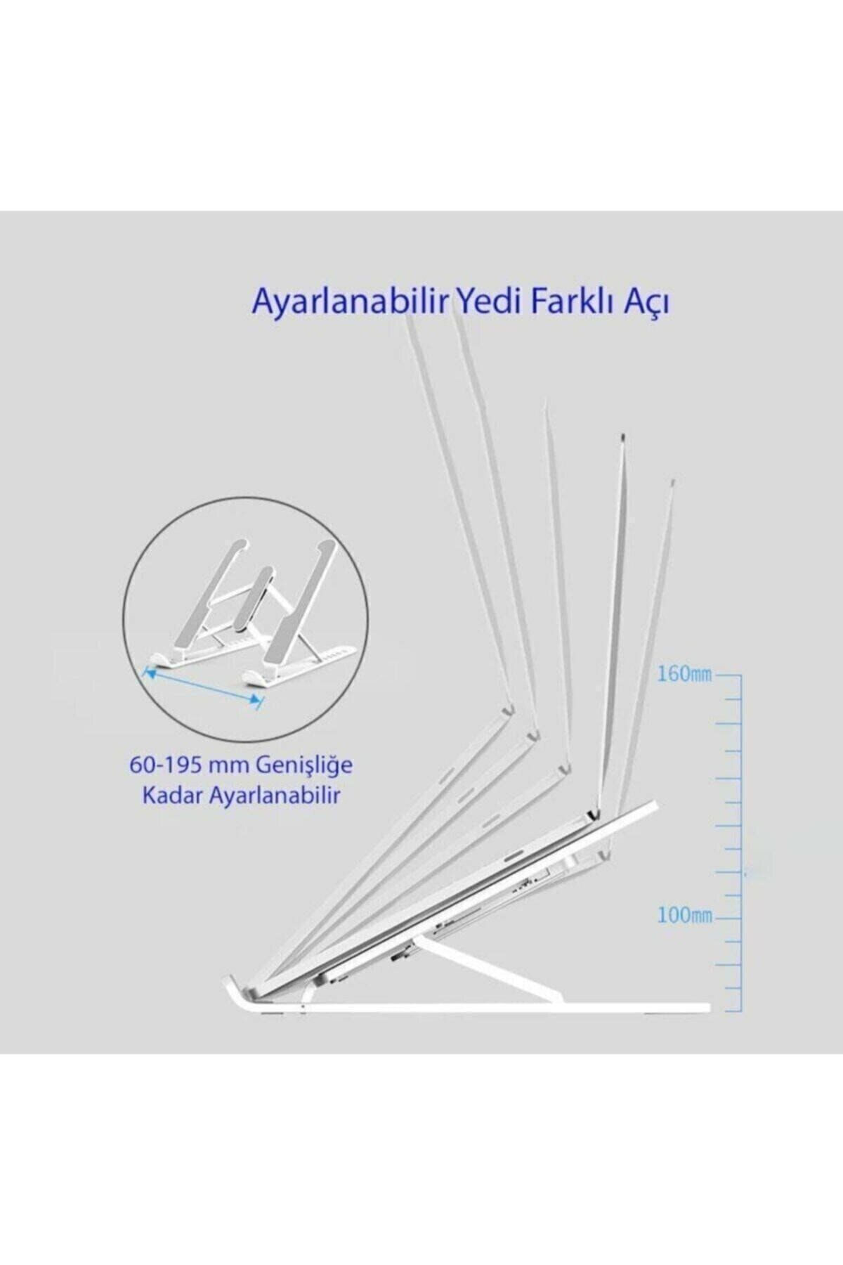 teknosepetim Macbook Laptop Bilgisayar Standı Notebook Özel Yükseltici Stand Tablet Tutucu Ayarlı