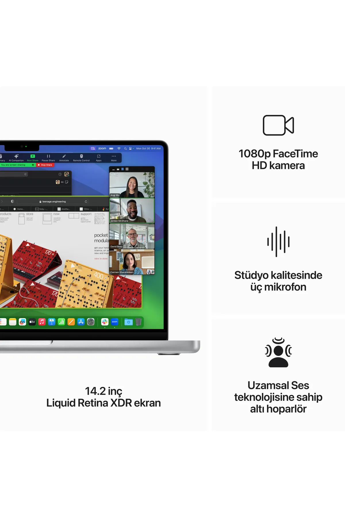 Apple Macbook Pro M3 14" Gümüş 8gb 512gb Ssd MR7J3TU/A