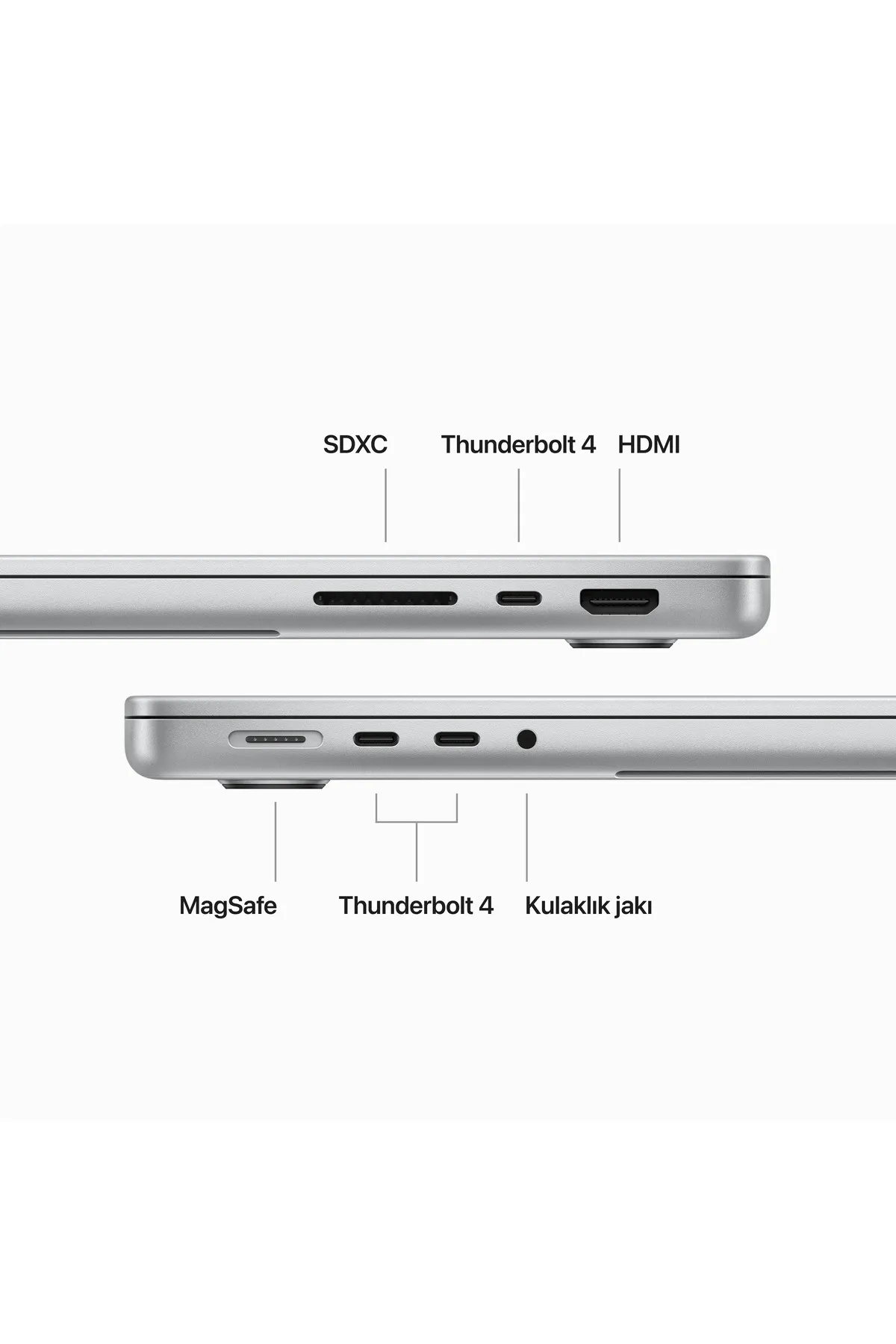 Apple Macbook Pro M3 14" Gümüş 8gb 512gb Ssd MR7J3TU/A