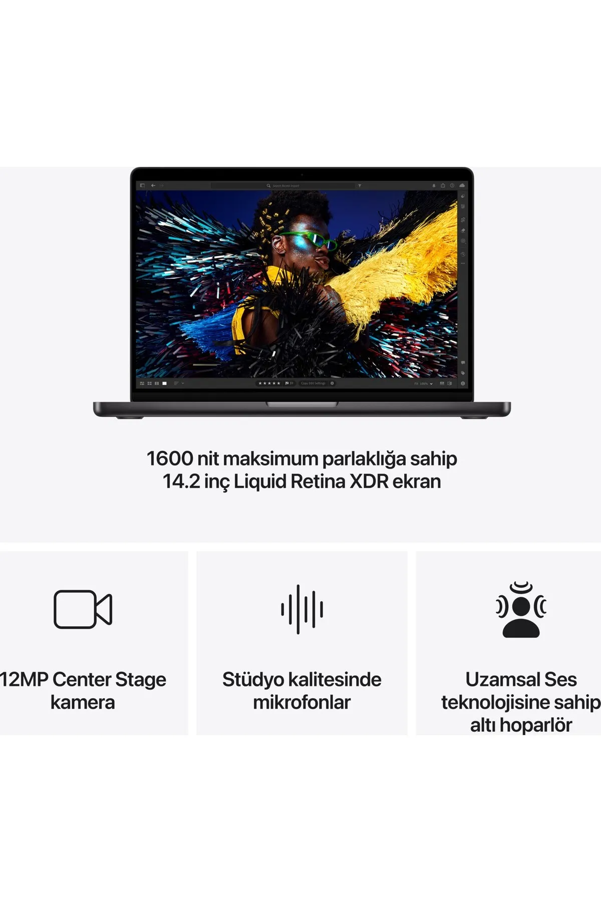 Apple Macbook Pro M4 16gb 512gb Ssd Macos 14" Taşınabilir Bilgisayar Uzay Siyahı Mw2u3tu/a