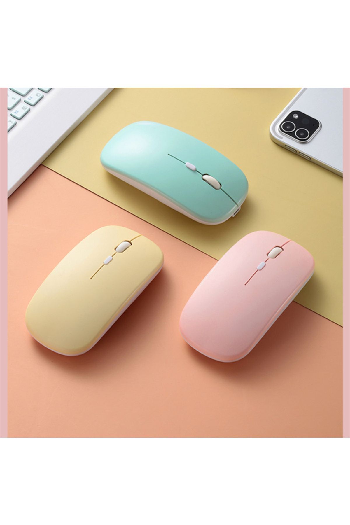 TEKNETSTORE Macbook/Huawei/Samsung/Lenovo Uyumlu Şarj Edilebilir Sessiz Mouse Wifi Kablosuz Mouse Fare