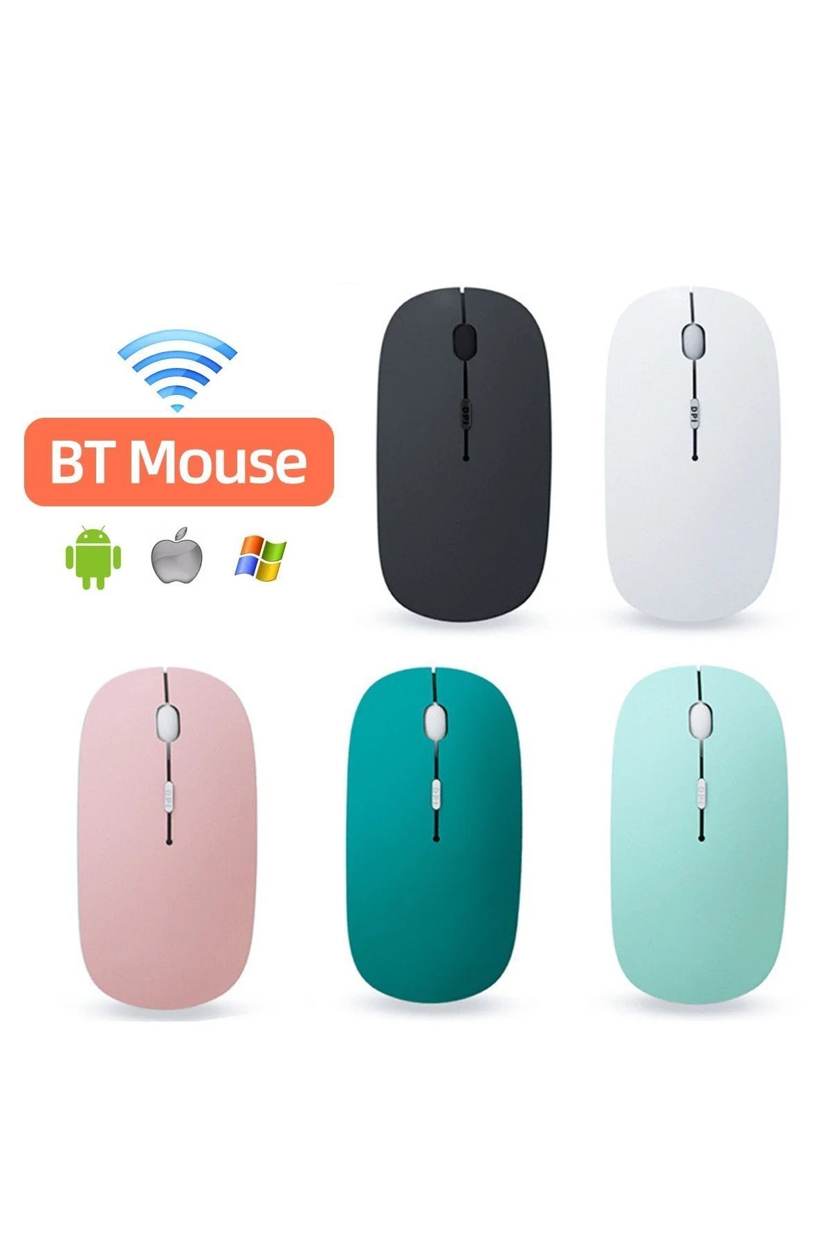 TEKNETSTORE Macbook/Huawei/Samsung/Lenovo Uyumlu Şarj Edilebilir Sessiz Mouse Wifi Kablosuz Mouse Fare