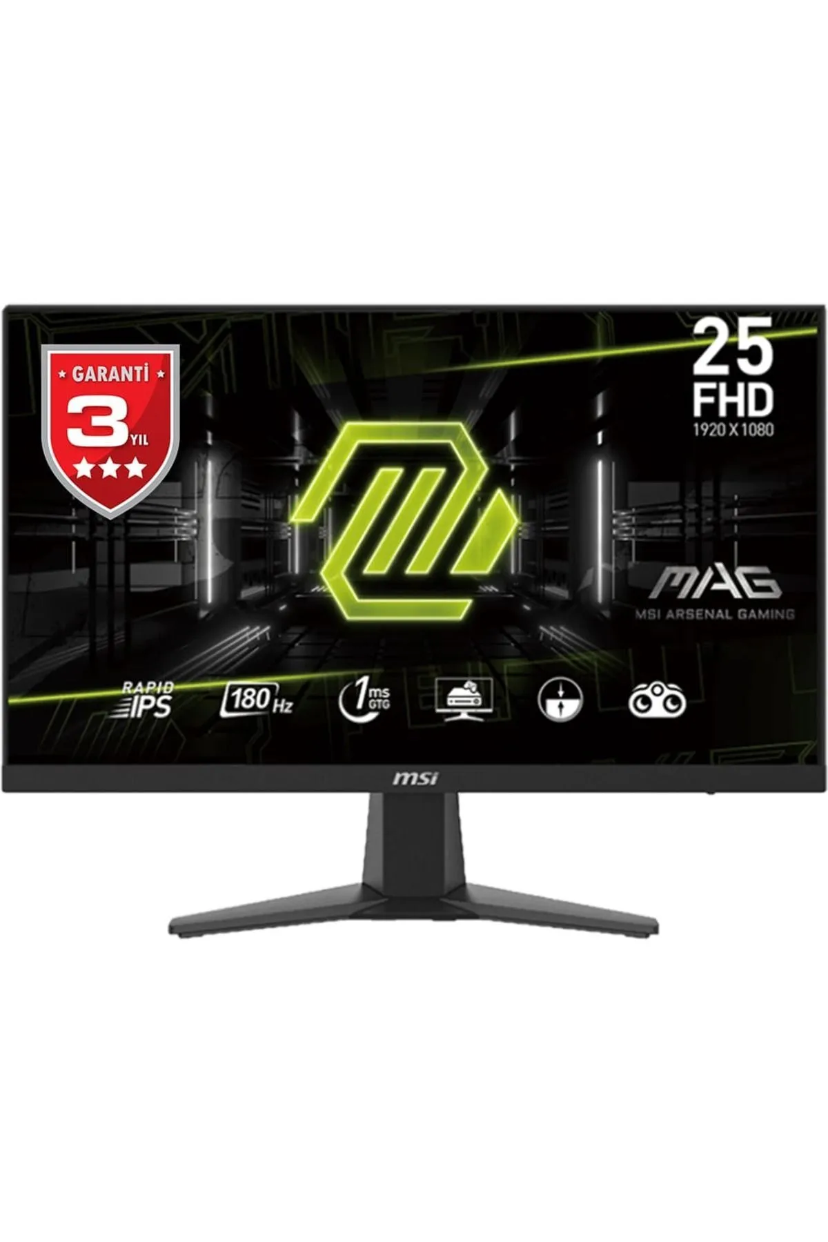 MSI Mag 256f 24.5 1920x1080 180hz 1ms Hdmı Dp Type-c Adaptive Sync Gaming Monitör