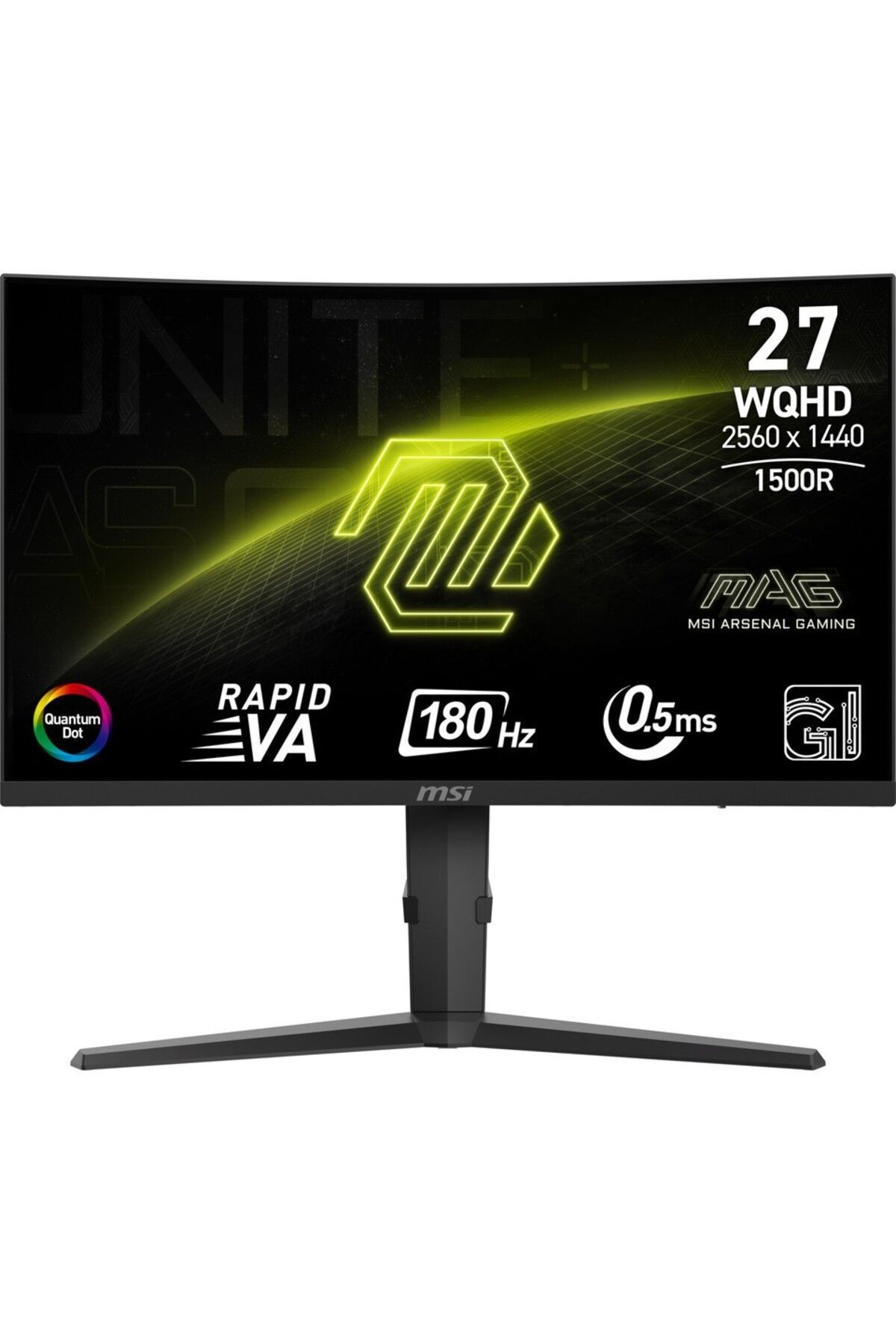 MSI Mag 275cqrf Qd E2 27 2560x1440 180hz 0.5ms Hdmı Dp Type-c Adaptive Sync Curved Gaming Monitor