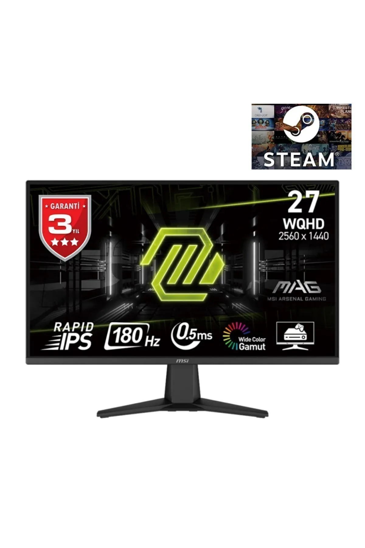 MSI Mag 275qf 27 2560x1440 180hz 0.5ms Hdmı Dp Adaptive Sync Gaming Monitör