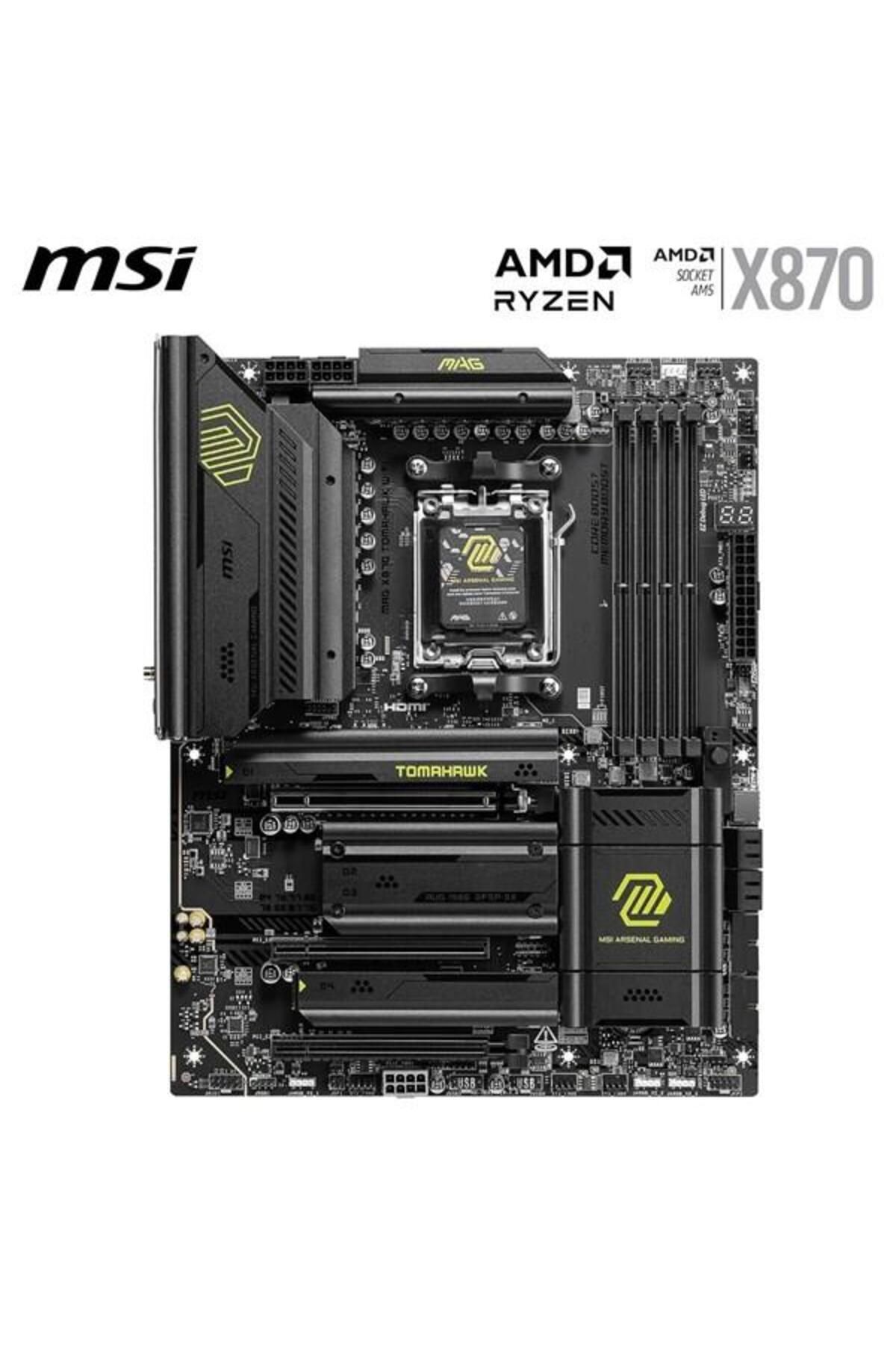 MSI Mag X870 Tomahawk Wıfı-7 Ddr5 Hdmı-dp Pcıe 5.0 Am5 Atx