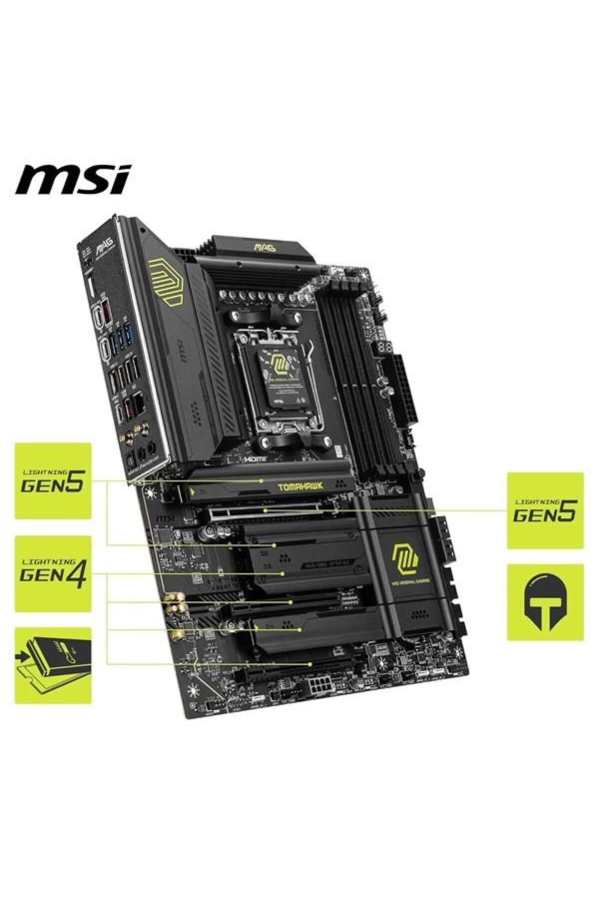 MSI Mag X870 Tomahawk Wıfı-7 Ddr5 Hdmı-dp Pcıe 5.0 Am5 Atx