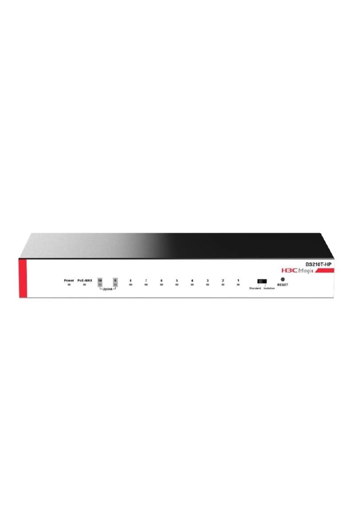 H3C Magıc Bs210t-hp 8 Port Gıgabıt 2 Port Gıgabıt Uplınk 110w Poe Metal Kasa Swıtch