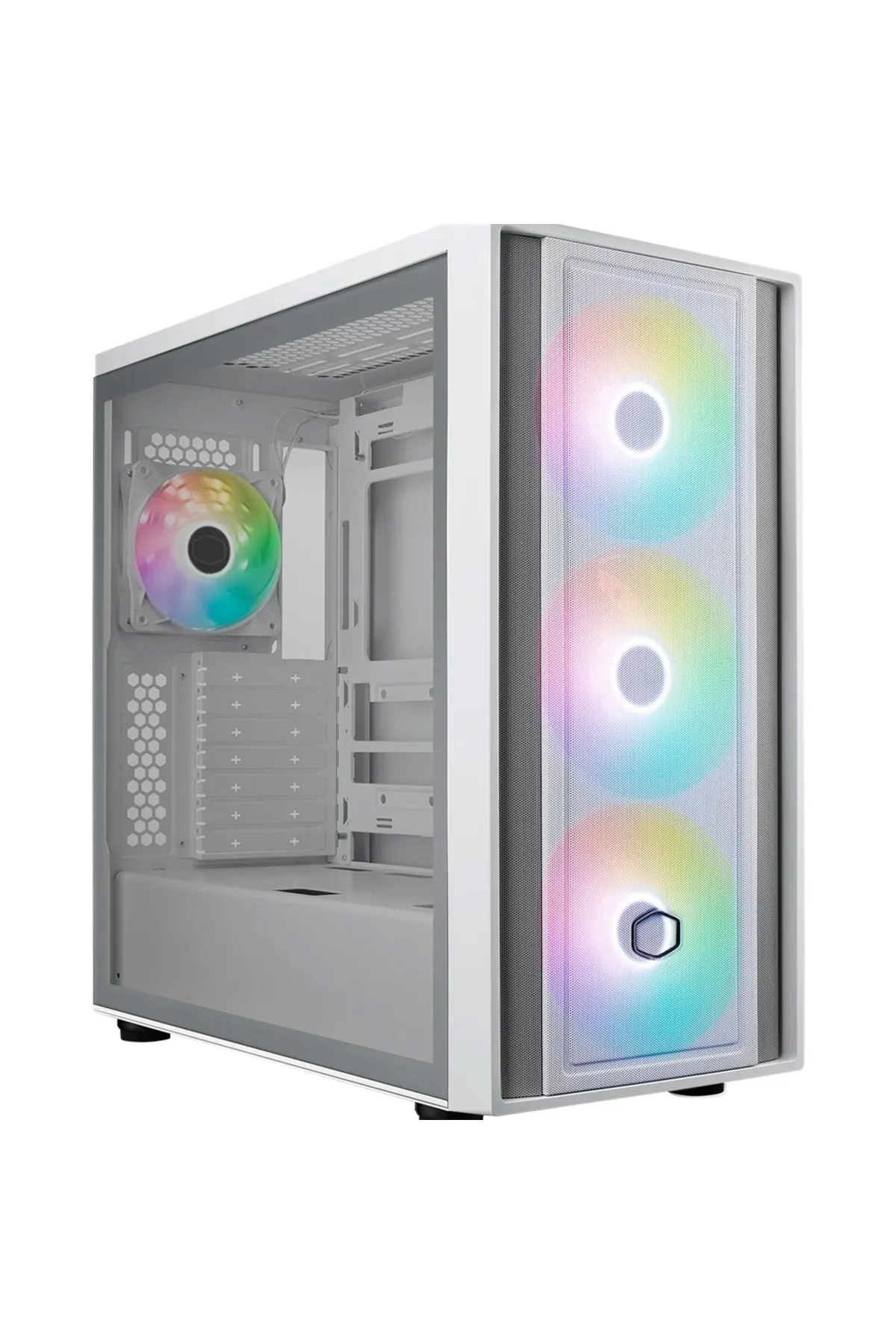 Cooler Master Masterbox 600 Argb Tempered Glass White Usb 3.2 E-atx Mid Tower Kasa