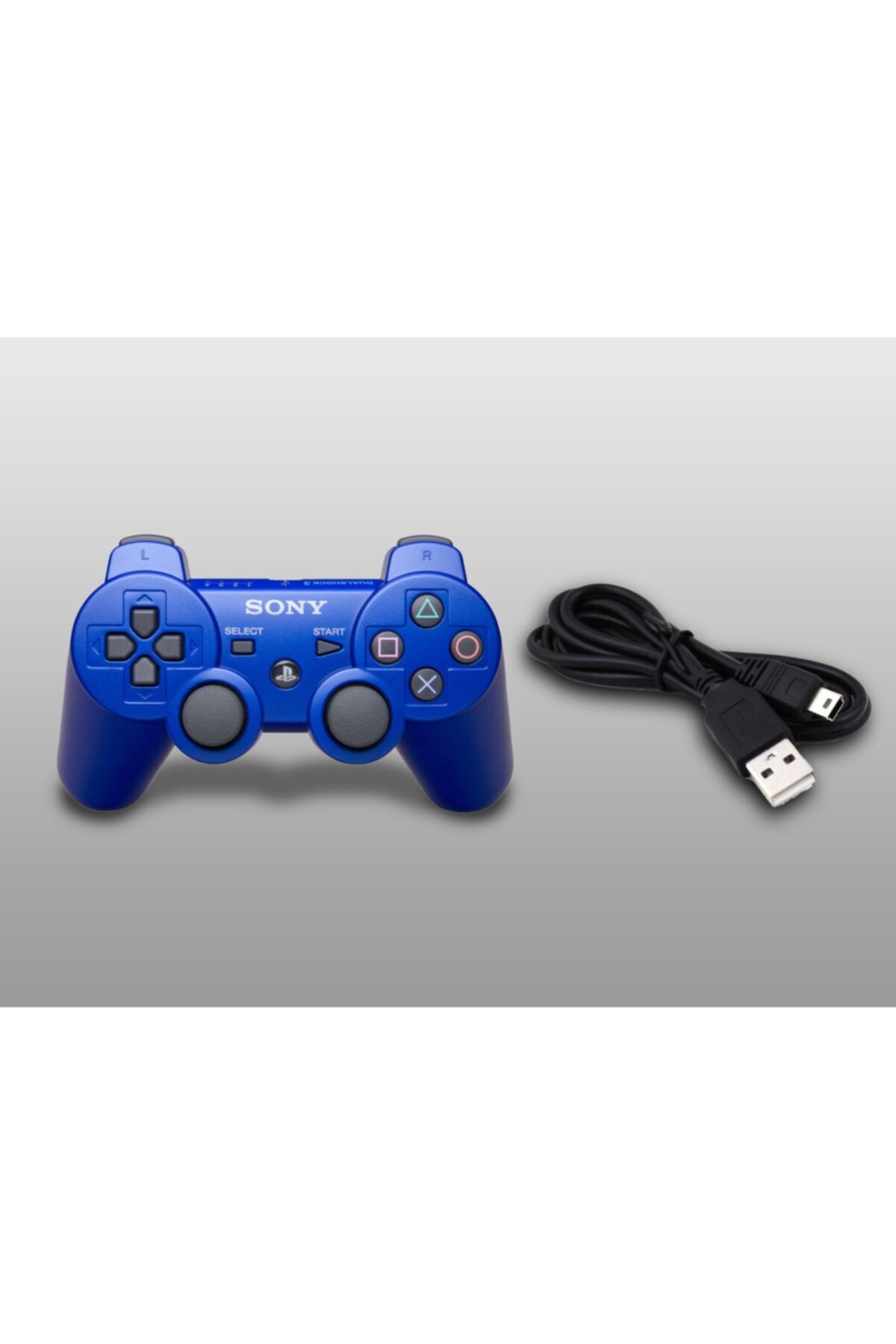 OEM Mavi Tahtakalepasaj Ps3 Joystick Gamepad + Şarj Kablosu