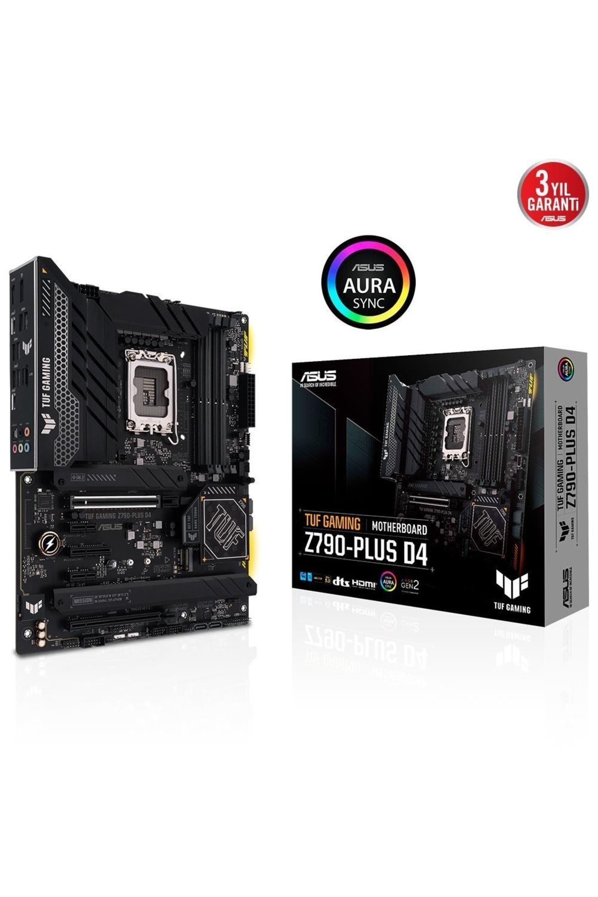 Asus MB TUF GAMING Z790-PLUS D4 INTEL Z790 LGA1700 DDR4 5333MHZ(OC) DP HDMI 4X M2 USB3.2 AURA RGB 2.