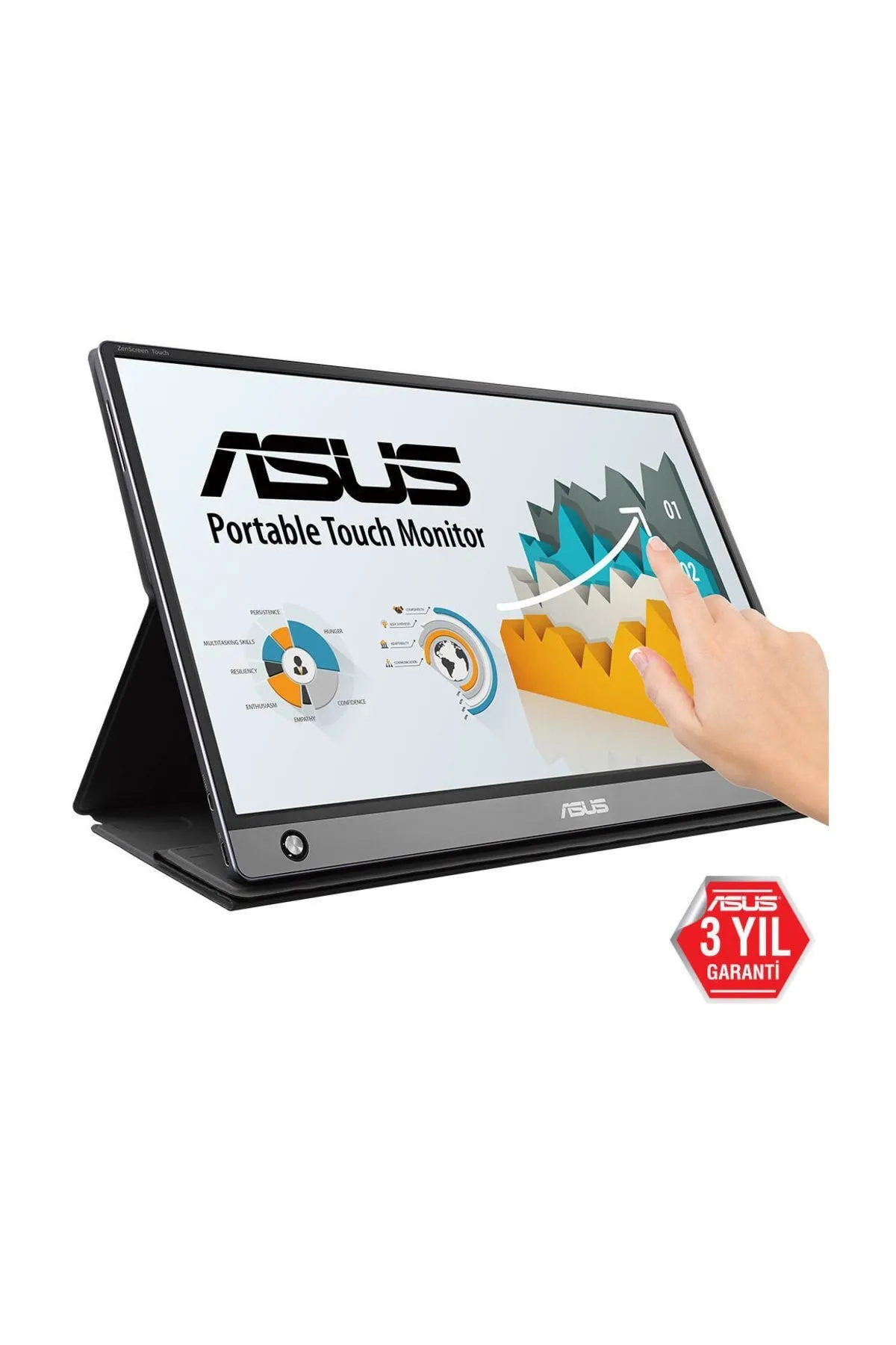 Asus MB16AMT 15.6" FullHD 5ms 3 USB Type-C IPS Dokunmatik Monitör