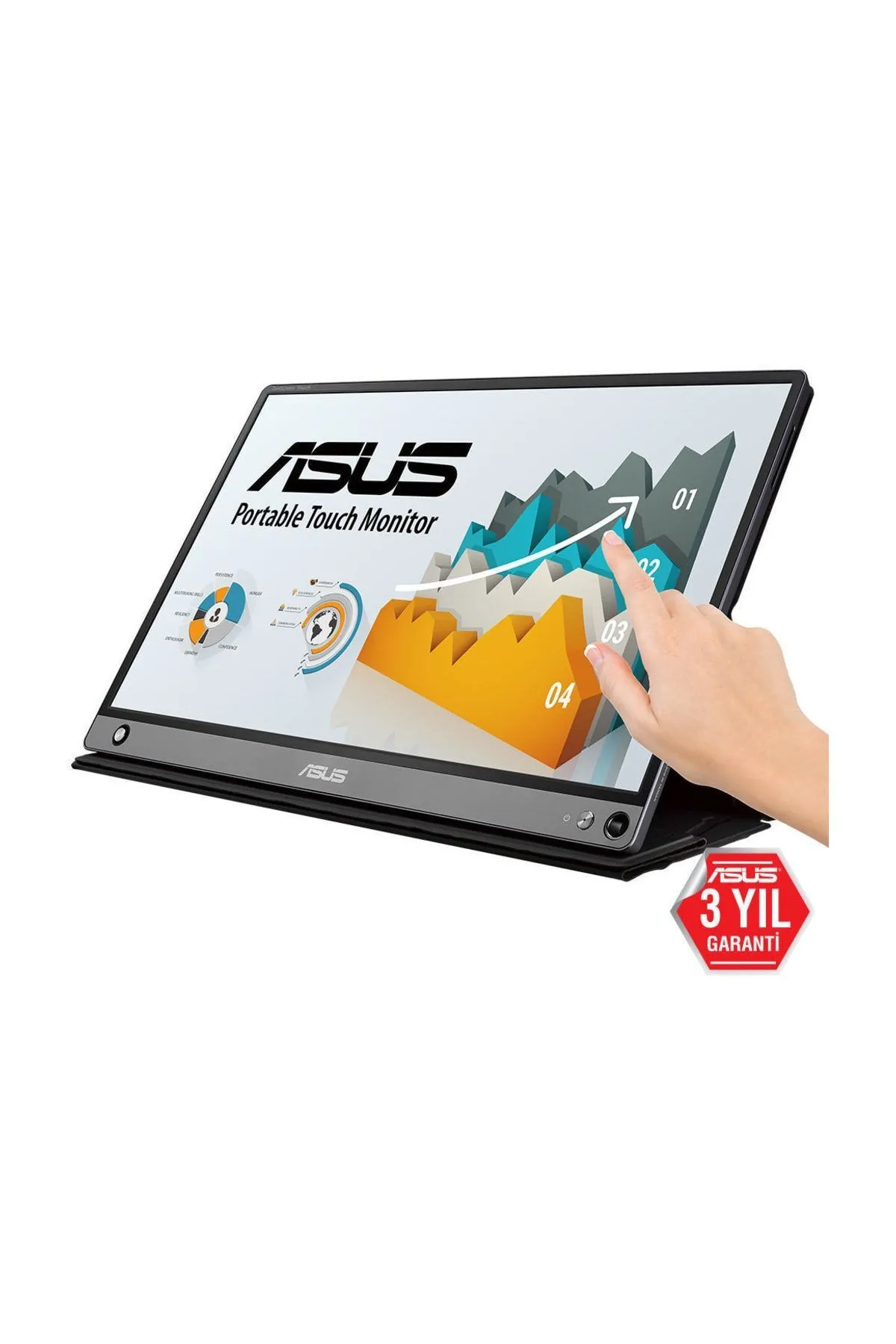 Asus MB16AMT 15.6" FullHD 5ms 3 USB Type-C IPS Dokunmatik Monitör