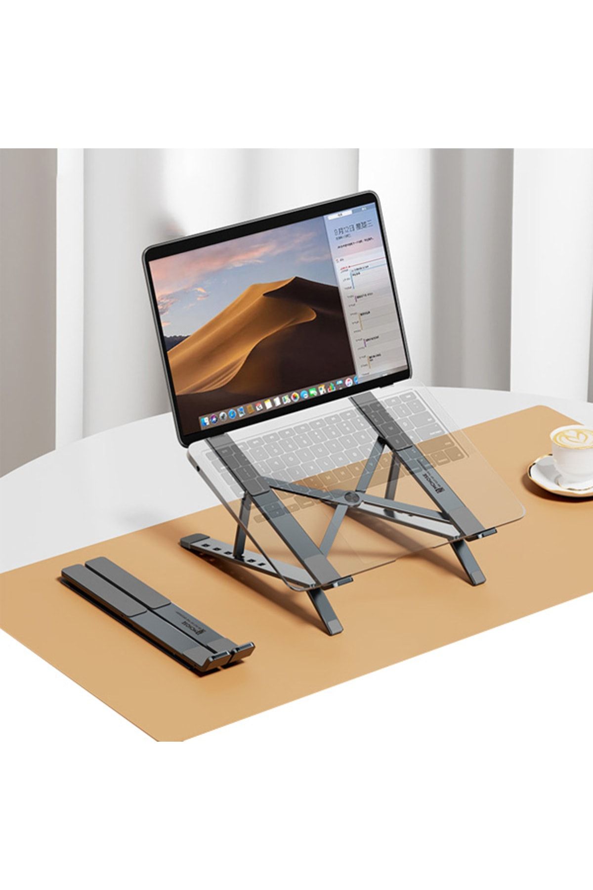 Ally MC N3-2 Katlanabilir Metal Masaüstü Laptop Standı GRİ