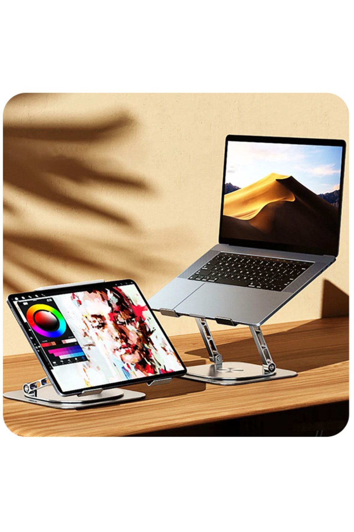 Ally MC S61 360° Dönebilen Soğutucu Masaüstü Laptop Standı GÜMÜŞ