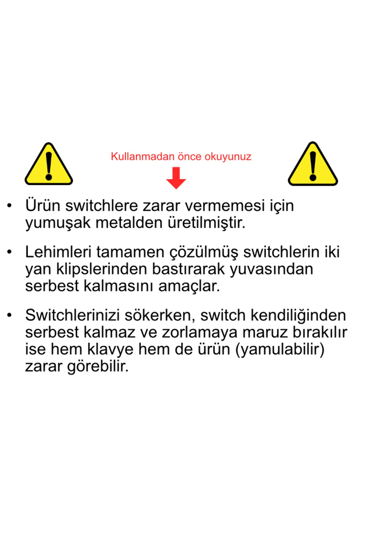 Spelt Mekanik Klavye Switch Ve Tuş Kapağı Sökme Aparatı