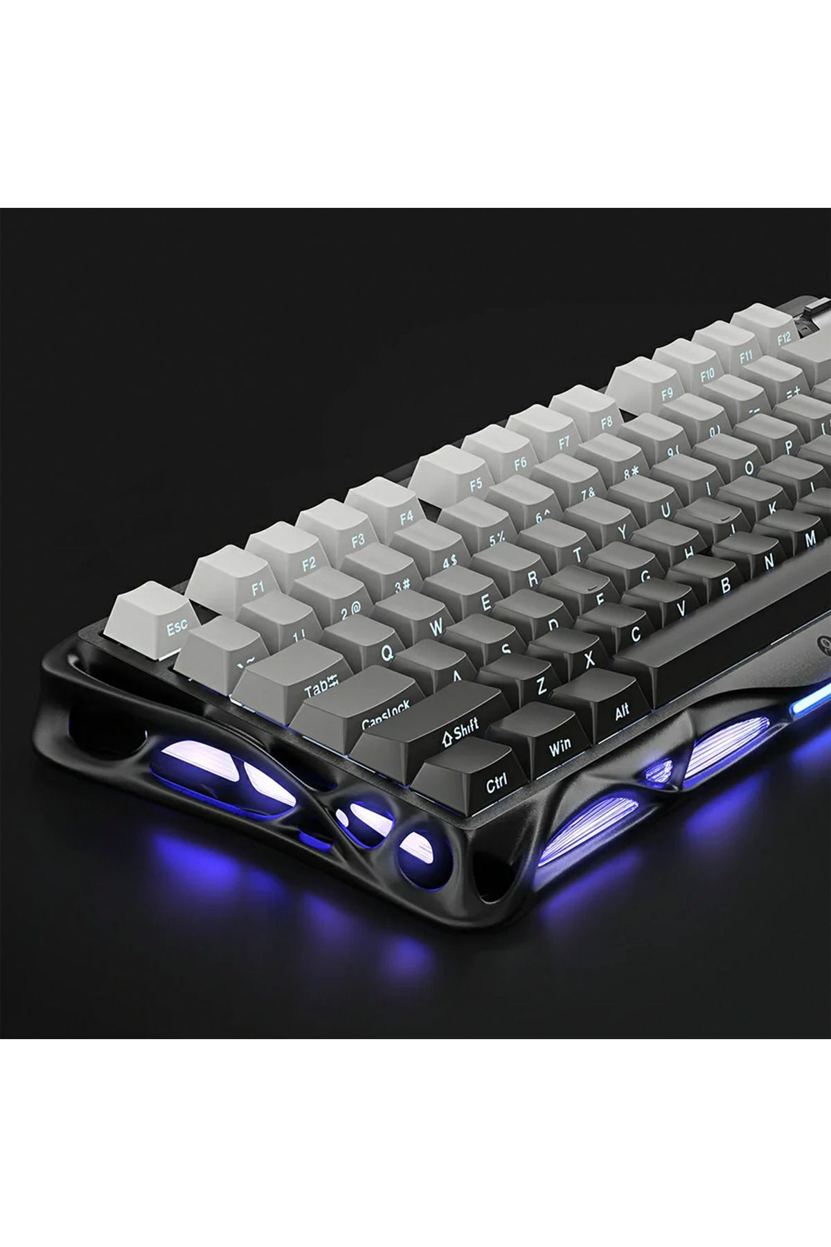 Gravastar Mercury K1 Rgb Kablosuz Mekanik Gaming Klavye, Alüminyum Çerçeveli, İngilizce Q, Siyah