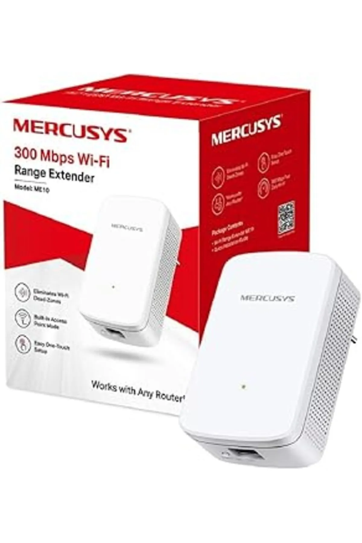 Cepahir Mercusys Me10, N300 Mbps, 1× 10/100 Ethernet Bağlantı Noktası, Dahili Access Point Modu, Tek Tuşla