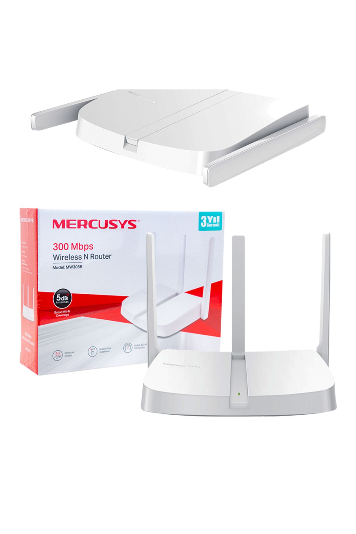 ShopZum MERCUSYS MW305R 300 MBPS 3 ANTENLİ WIFI-N ROUTER ACCESS POINT (TP-LINK)