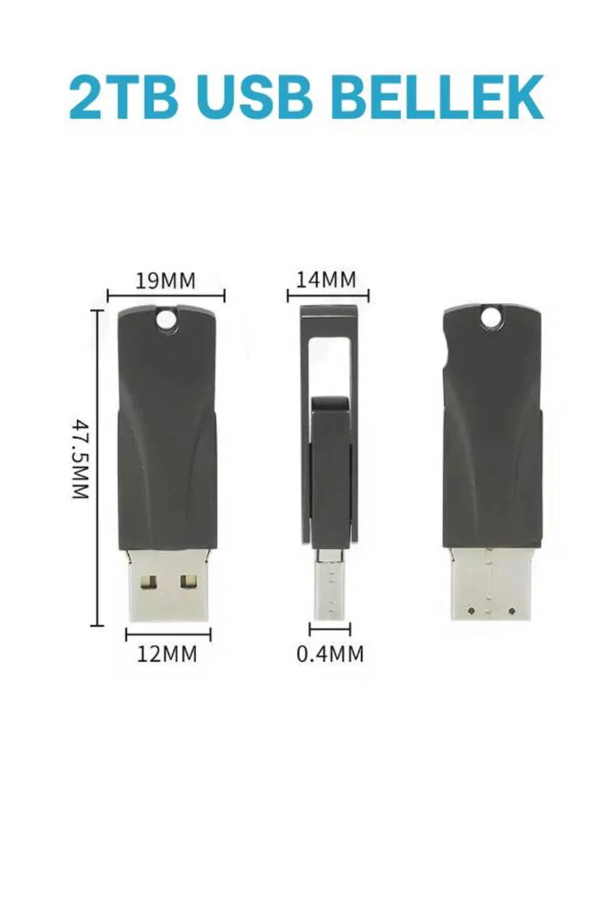 SAHABGPS Metal Flash USB Bellek Sürücü 2TB