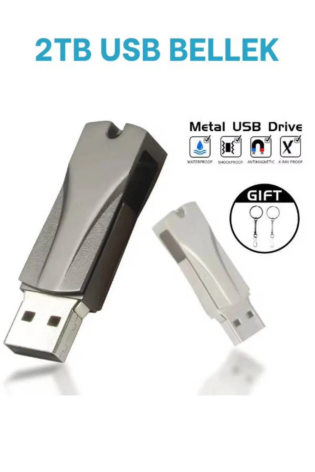 SAHABGPS Metal Flash USB Bellek Sürücü 2TB