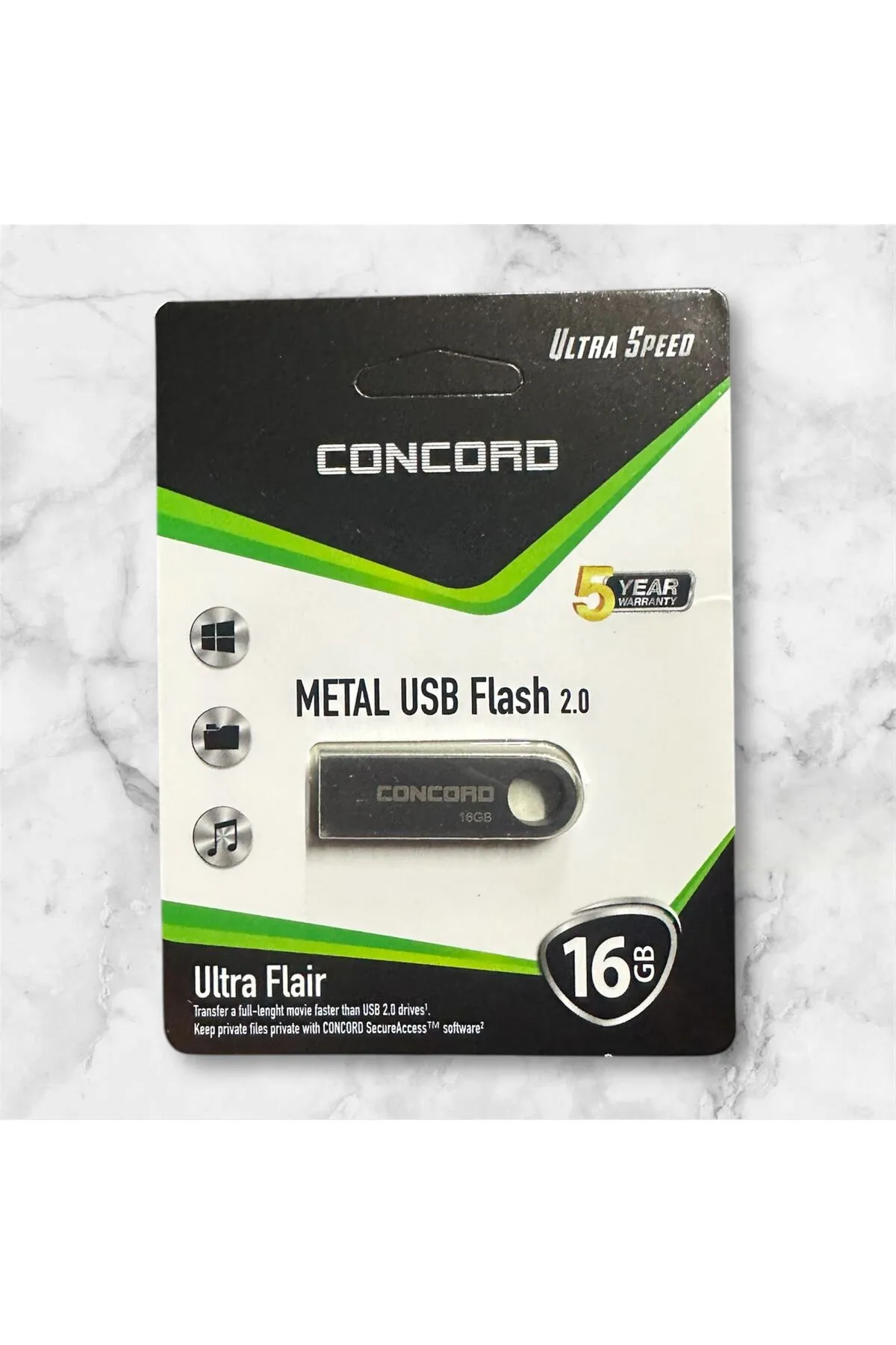 KRİZANTEM Metal kasa Concord GB-16 Metal Flash Bellek C-U 16 GB