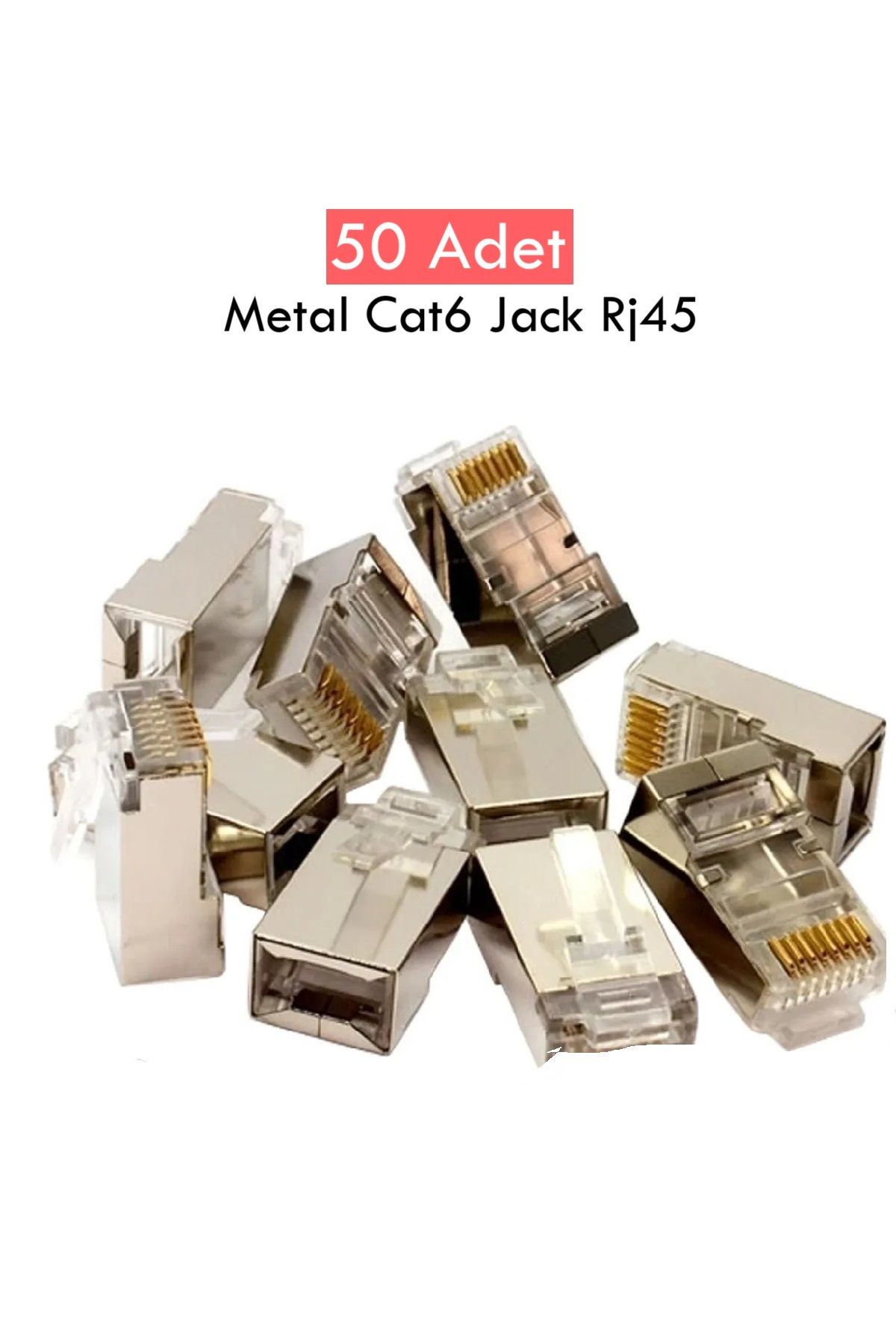 ANKTEK Metal Rj45 Cat6 Jack Soket Network Ucu Konnektör 50 Adet