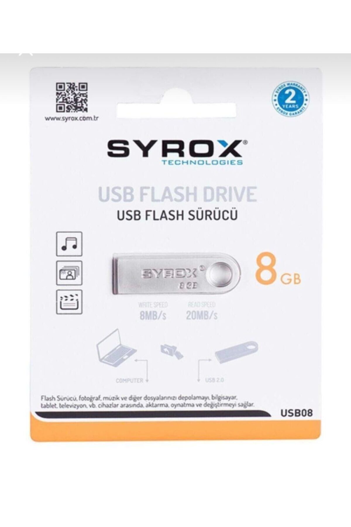 Syrox Metal Usb Bellek 8 Gb