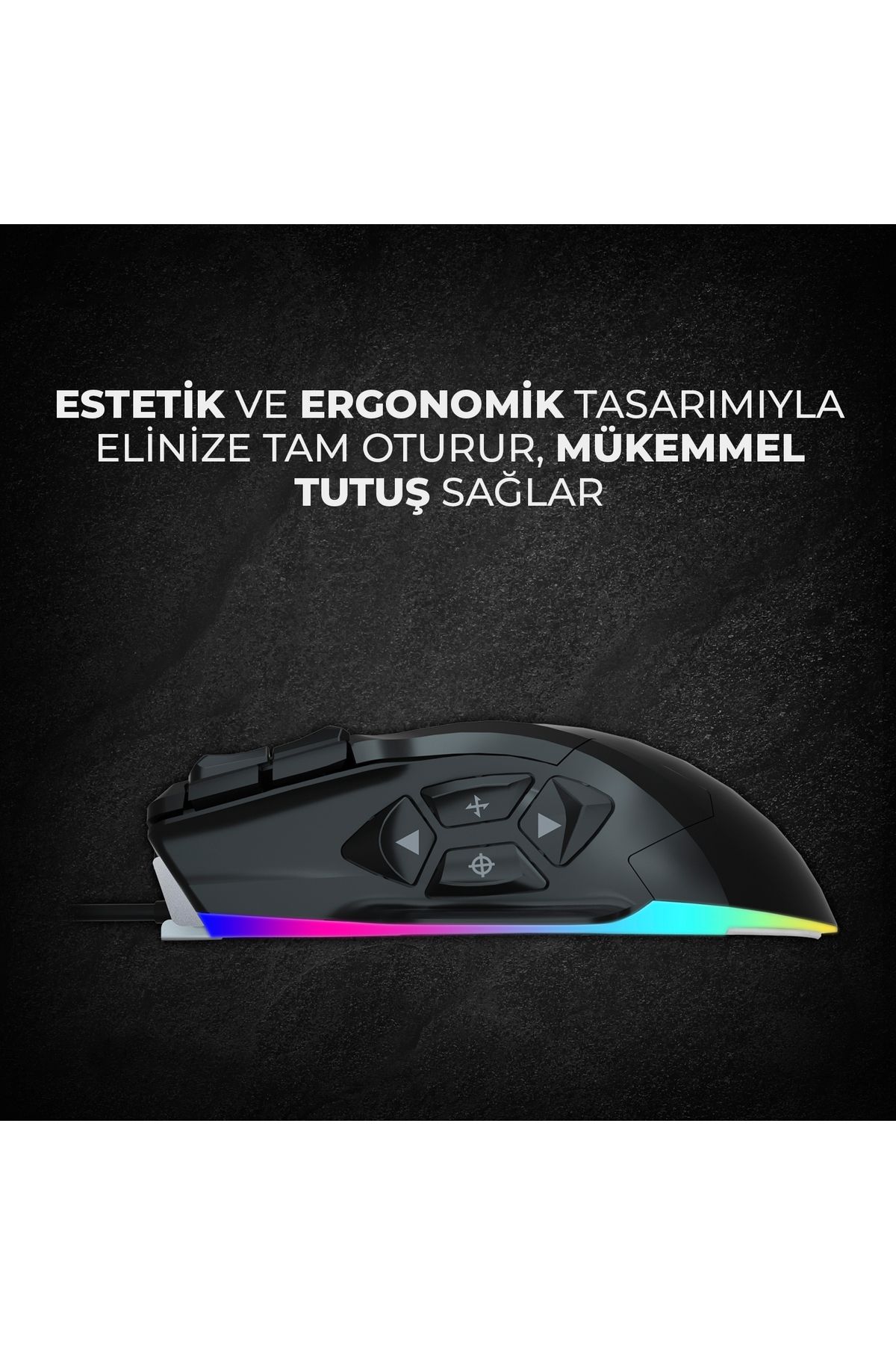 Lecoo Mg1102 Kablolu Rgb 8200dpı 10 Makro Tuşlu Kuru Kafa Desenli Gaming Optik Mouse Ve Mouse Pad Siyah