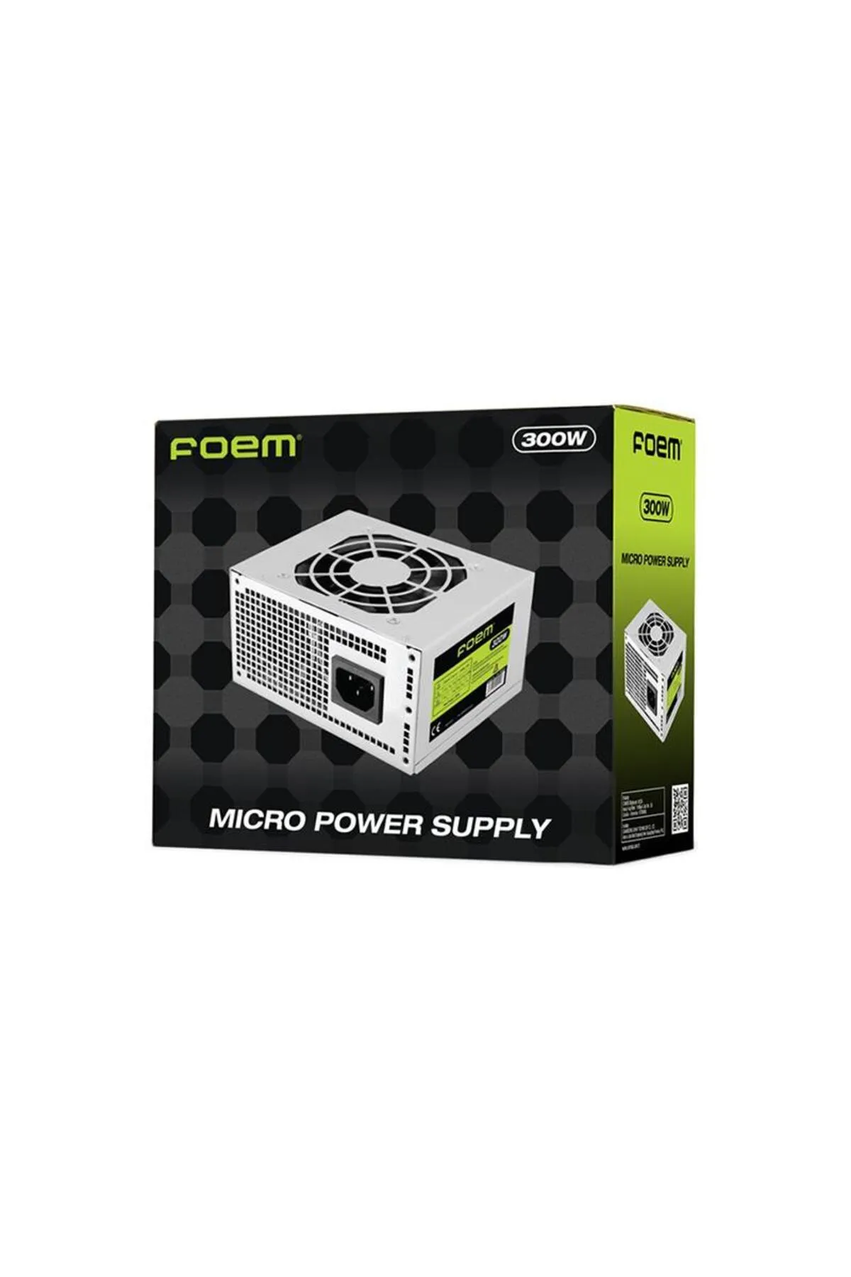 FOEM Micro Power Supply 300w, Atx, 8cm Fan Uyumlu