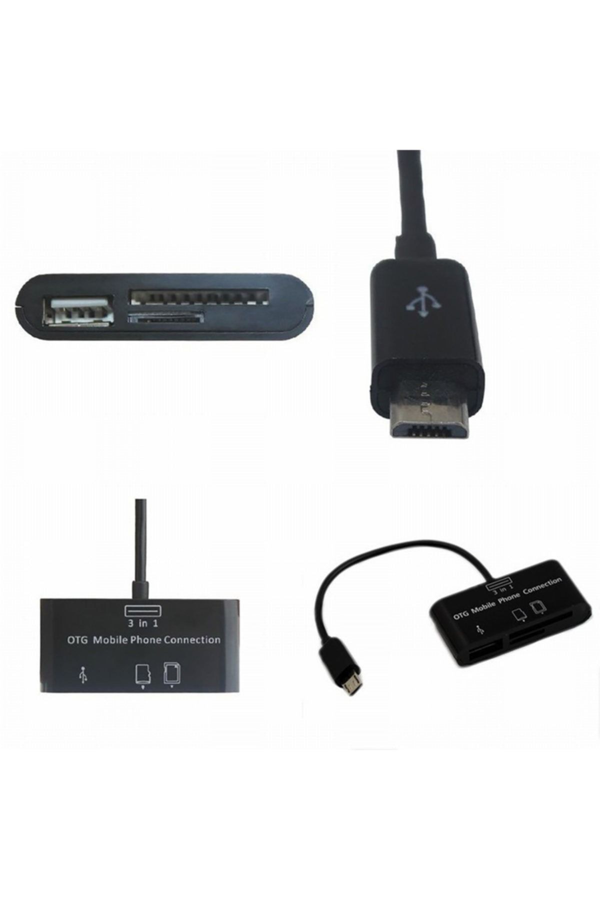 Streak Micro Usb 3 In 1 Sd Tf Kart Okuyucu Otg Veri Aktarıcı