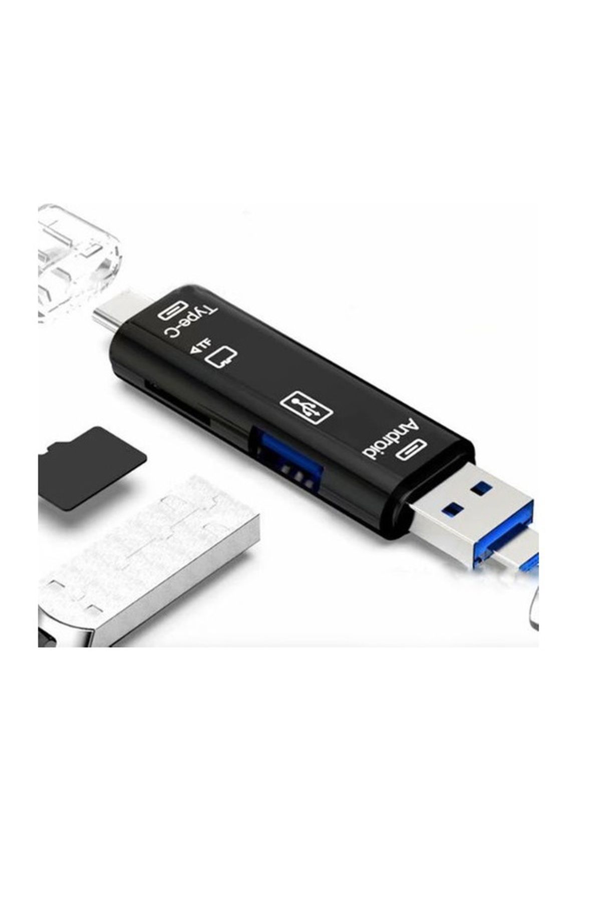 Temiz Pazar Micro Usb -type C - Usb Telefon Adaptörü Micro Sd/usb Okuyucu Dönüştürücü