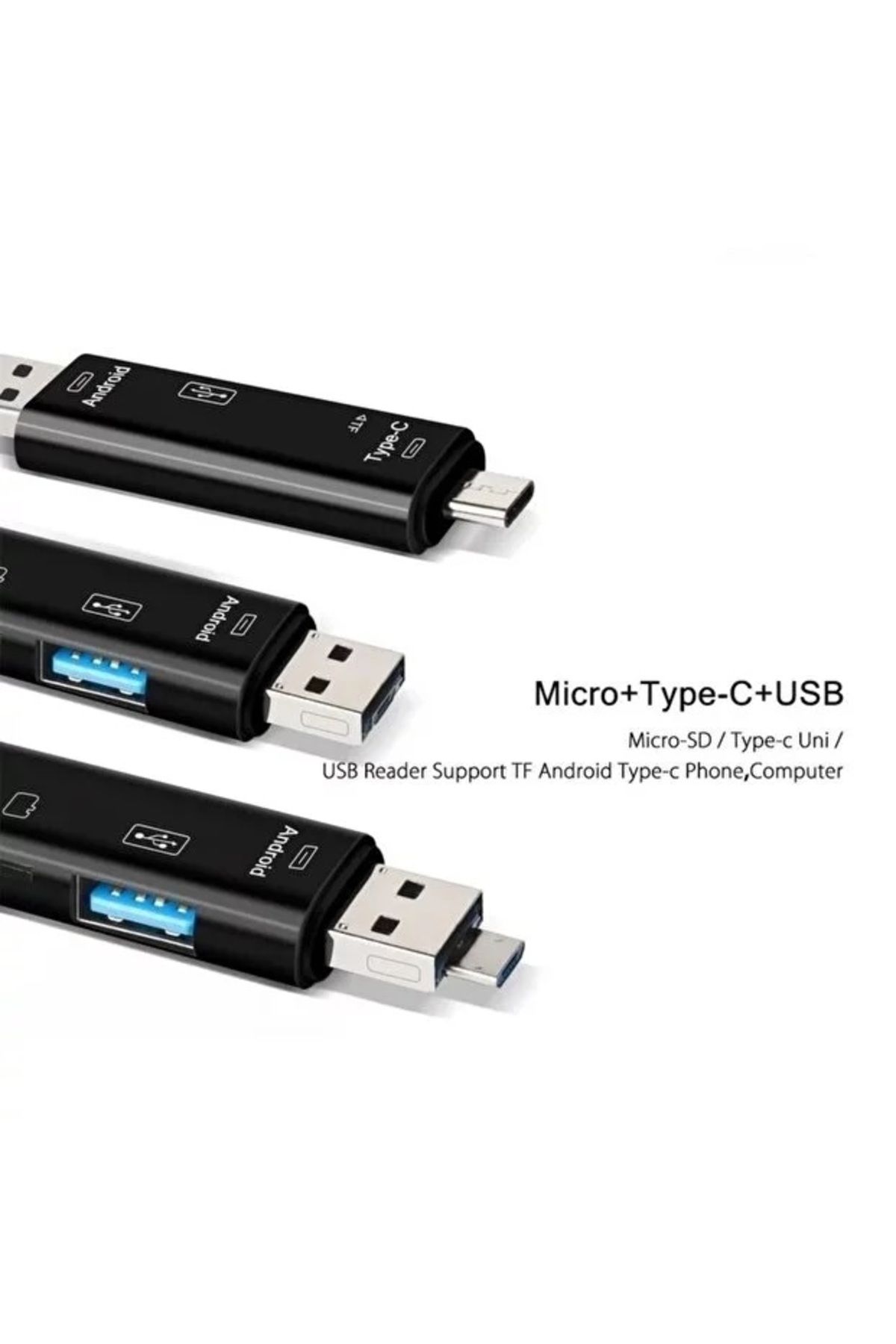 Temiz Pazar Micro Usb -type C - Usb Telefon Adaptörü Micro Sd/usb Okuyucu Dönüştürücü