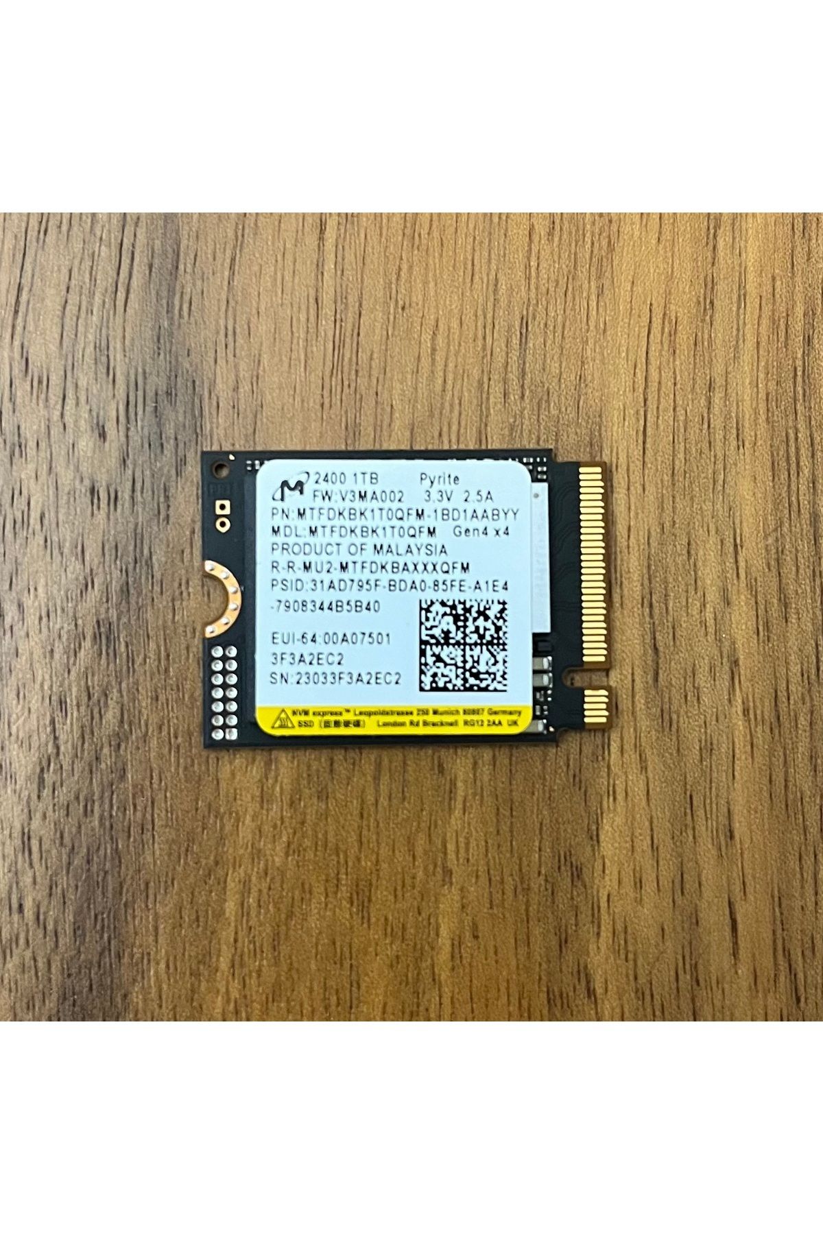 Micro Micron 2400 - SSD - 1 TB - dahili - M.2 2400 Gen 4x4