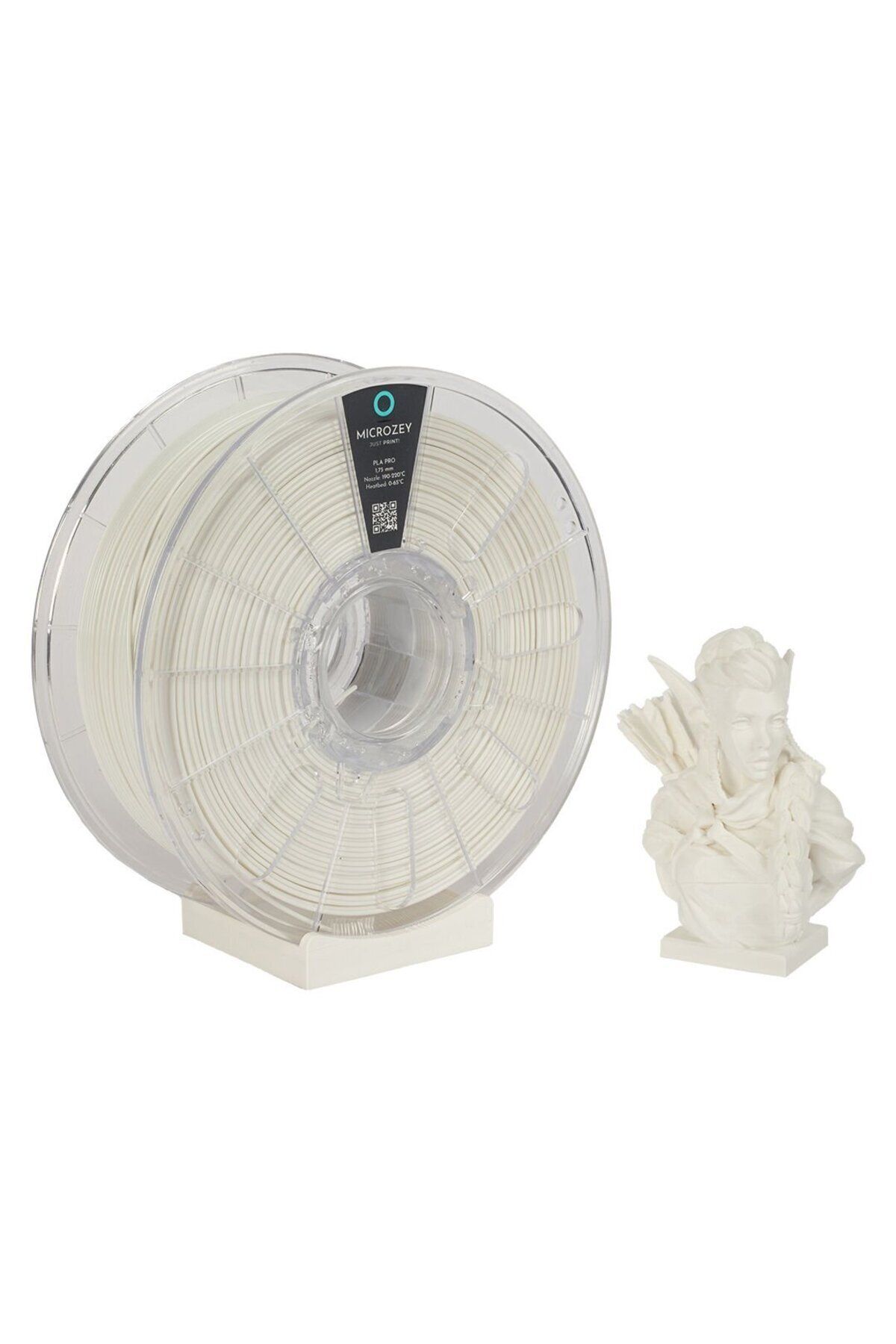 Teknoartshop Microzey Beyaz Pla Pro Hyper Speed 1.75mm 1kg Filament