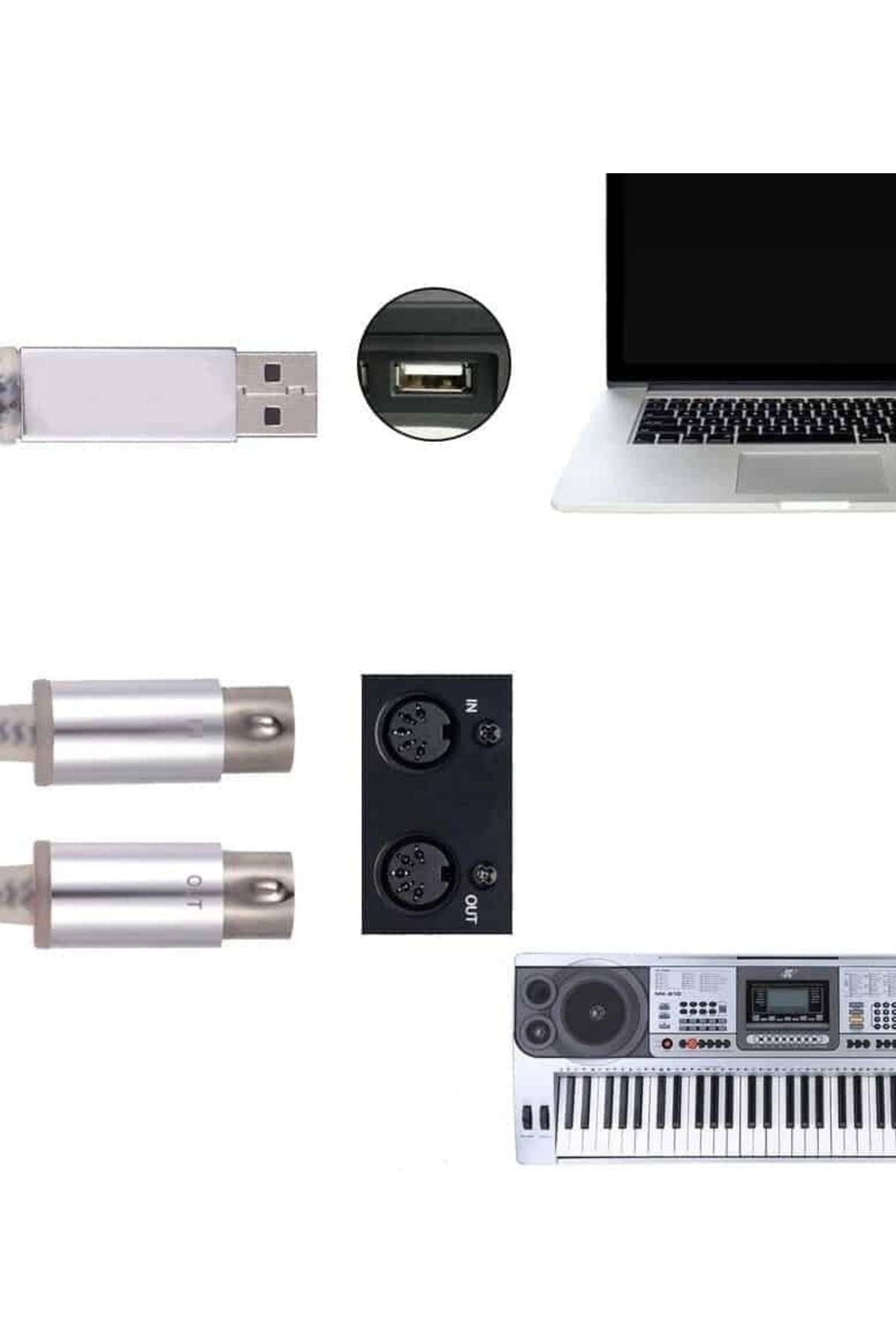 Genel Markalar MIDI PORT USB MIDI Kablosu