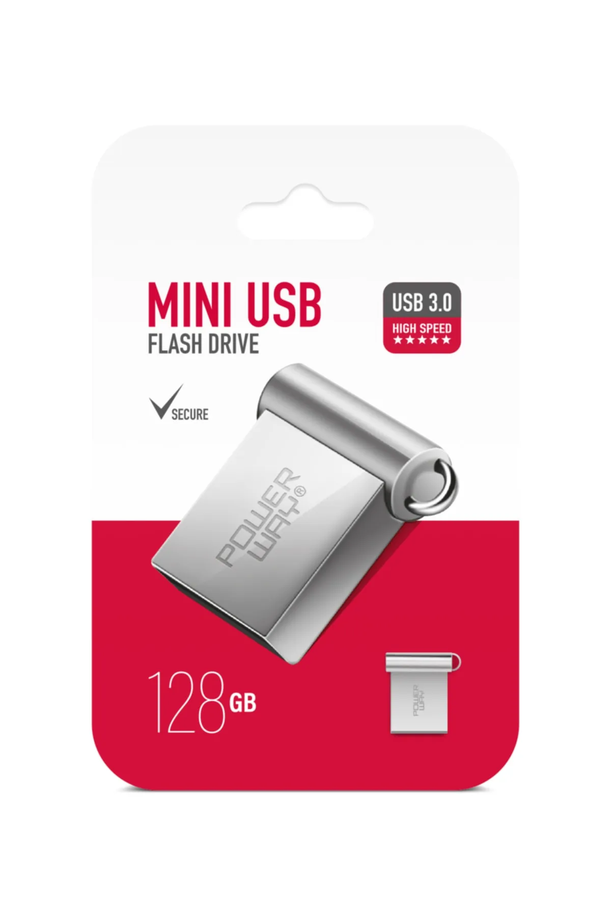 Powerway Mini 128 Gb Metal Mini Usb Flash Bellek Usb 3.0 Yüksek Hızlı