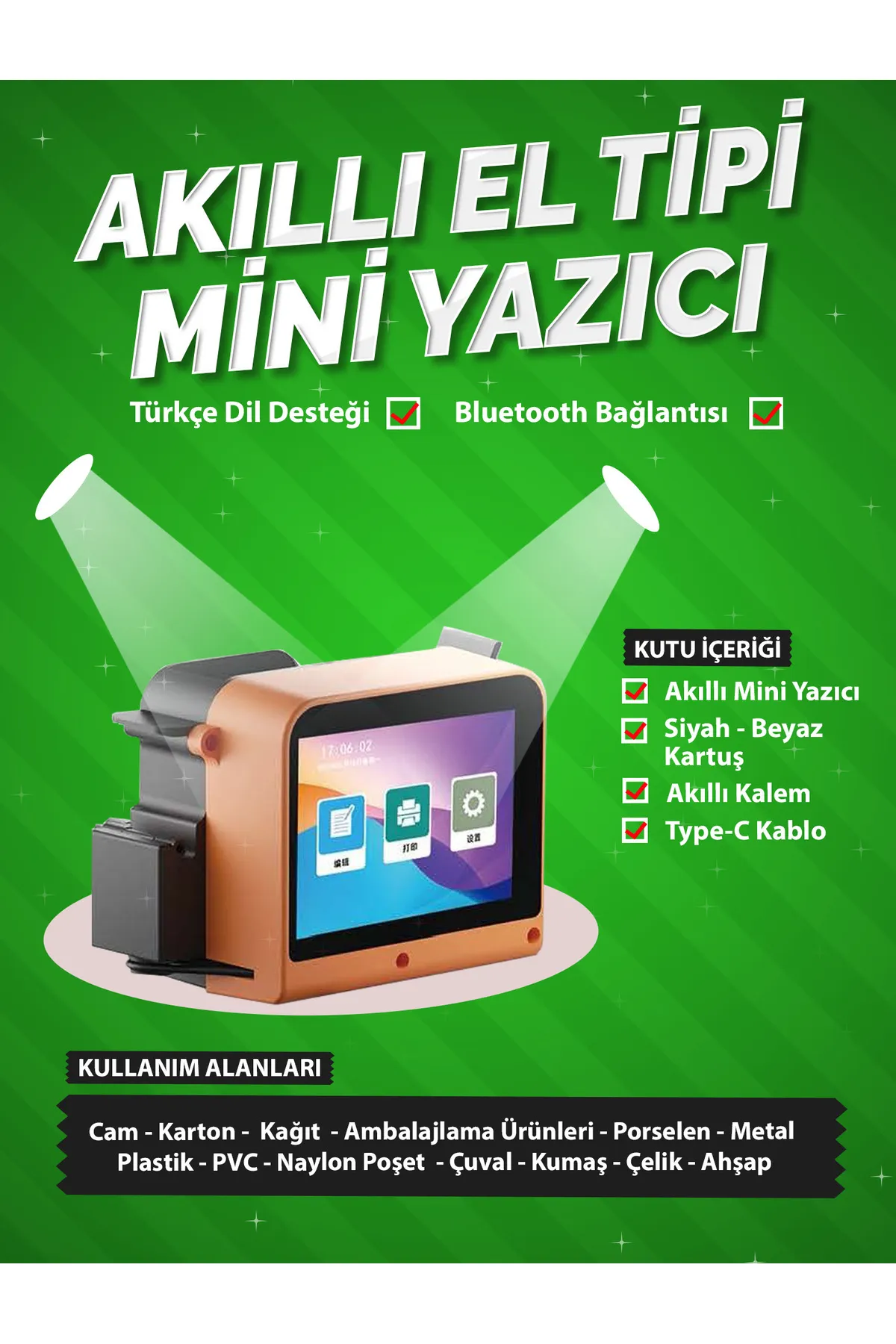 Genel Markalar Mini El Tipi Inkjet Kodlama Makinesi Yazıcı Barkod Basma Makinası IP65