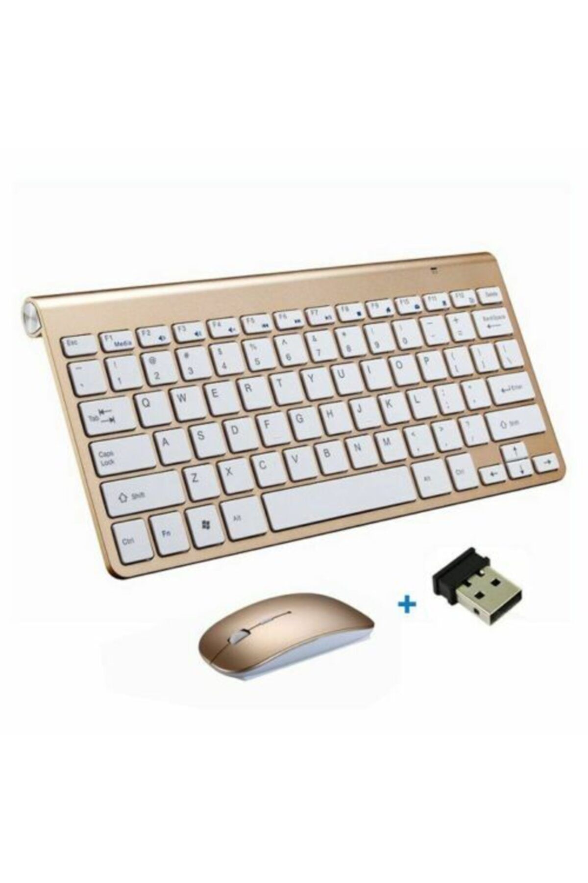 Keyboard Mini Kablosuz Klavye Ultra Ince Sessiz Yapı Kompakt 2.4g Mouse