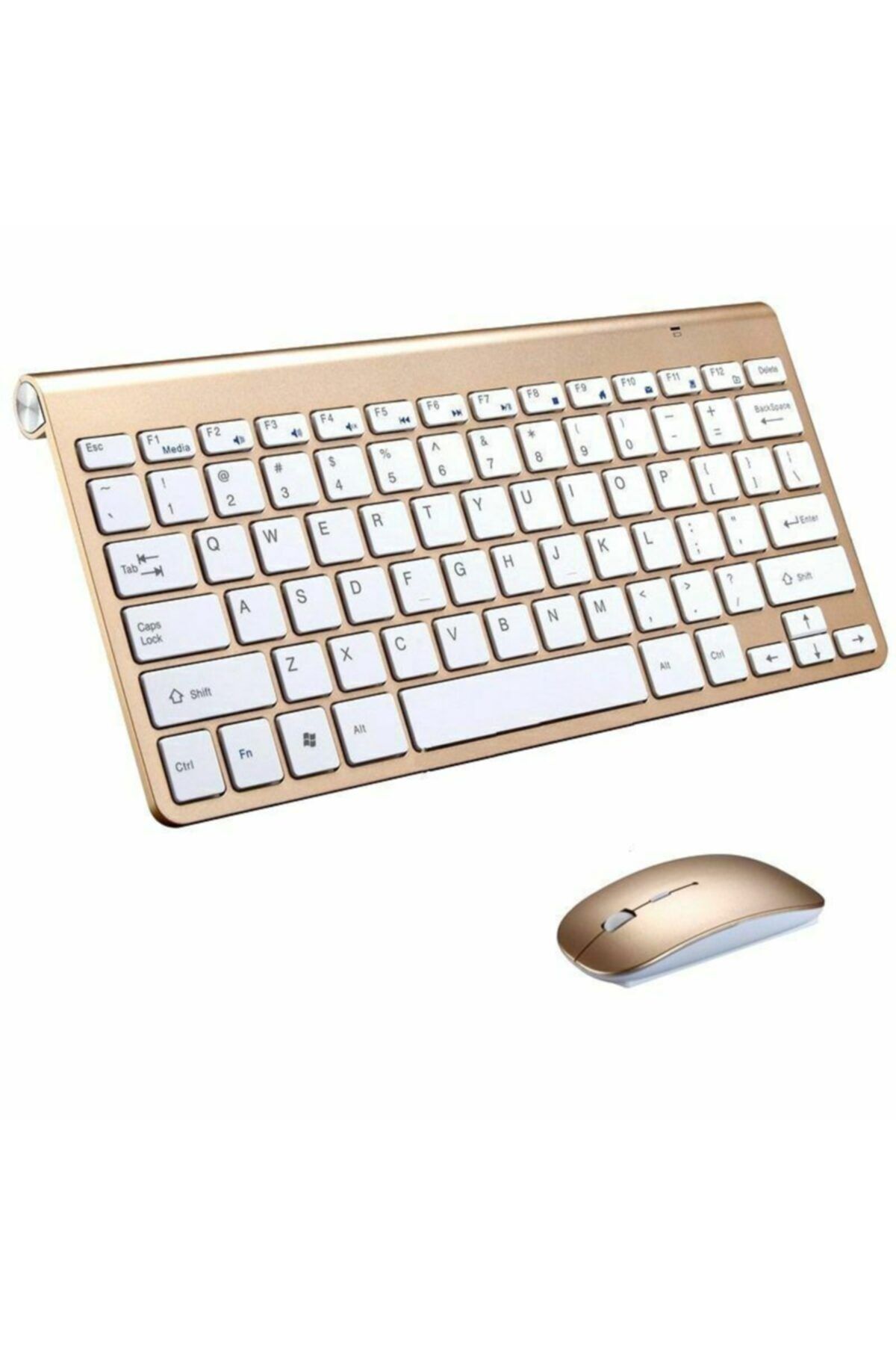 Keyboard Mini Kablosuz Klavye Ultra Ince Sessiz Yapı Kompakt 2.4g Mouse