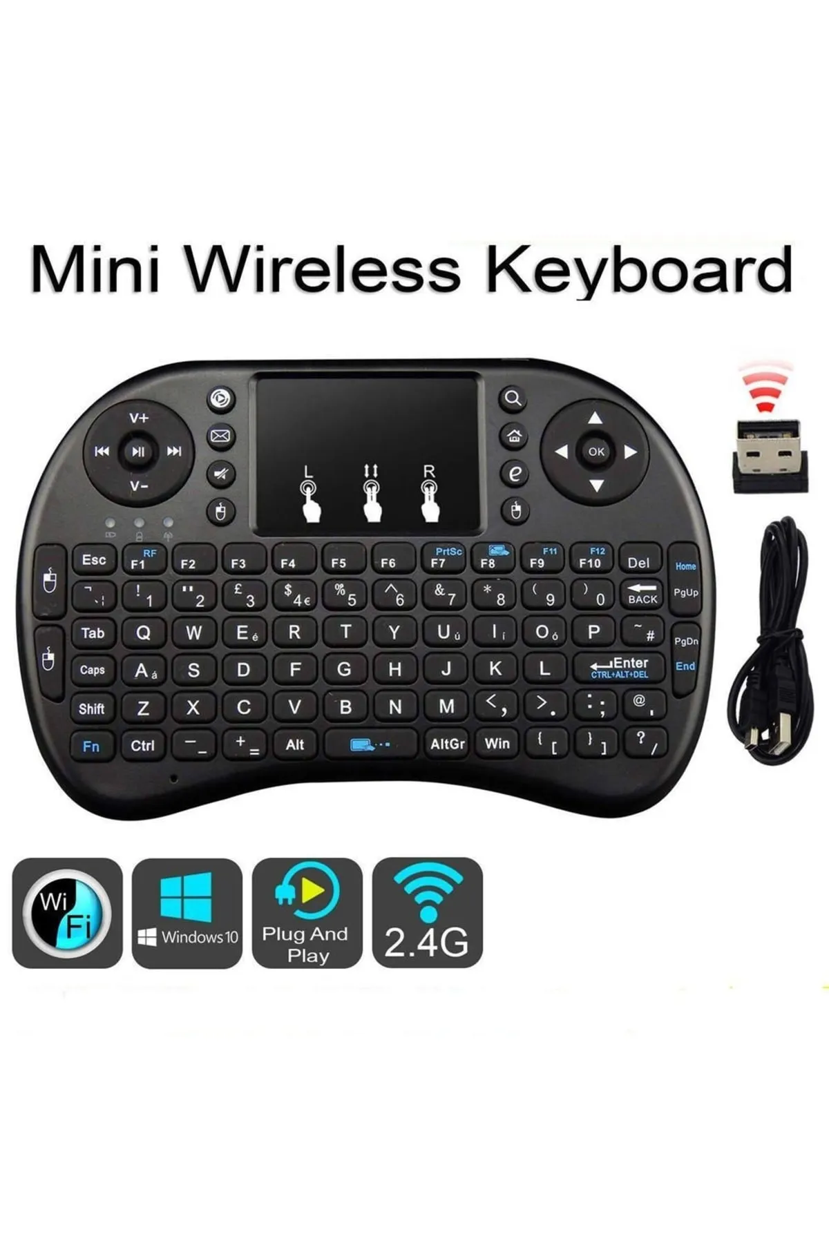 ATAELEKTRONİK Mini Keyboard Ri I8 Air Smart Tv Işıklı Mini Klavye Dokunmatik Mouse